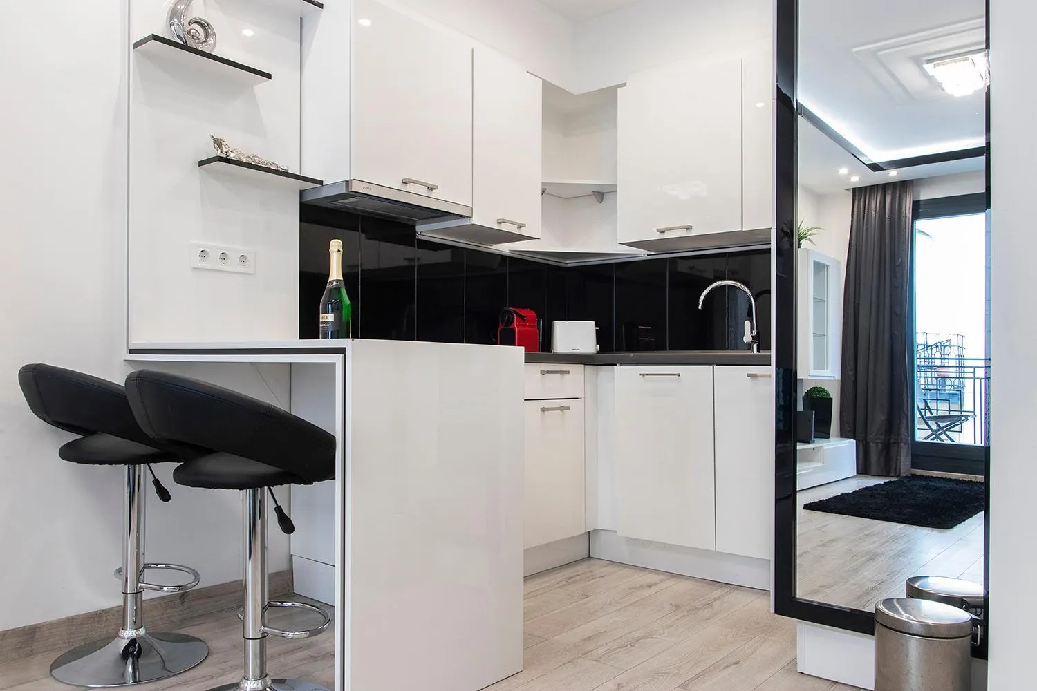 Kitchen or kitchenette in Chill 'N' Joy Boutique suites