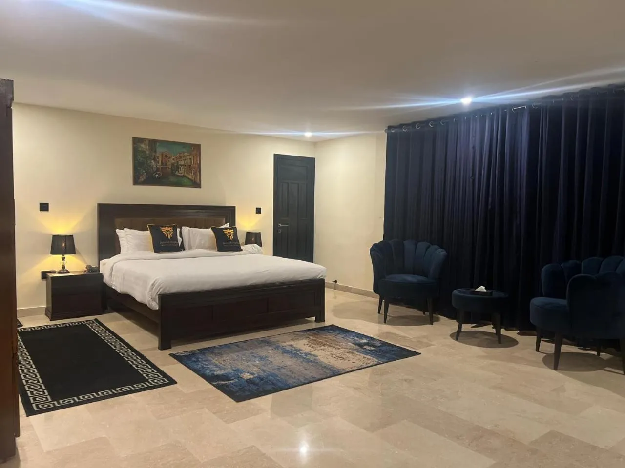 Seating area, Bed in BULAND HEIGHTS