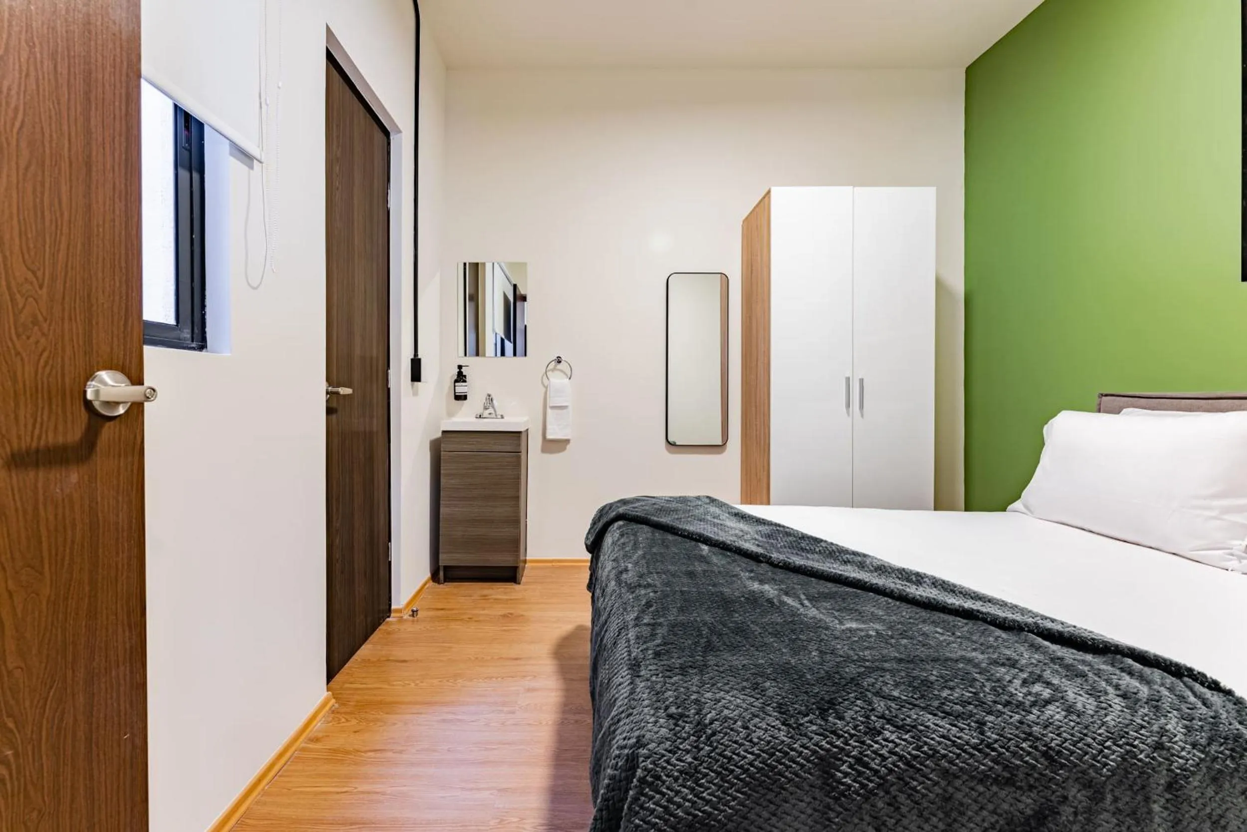 Bedroom, Bed in Mariano Escobedo Apartments by VH