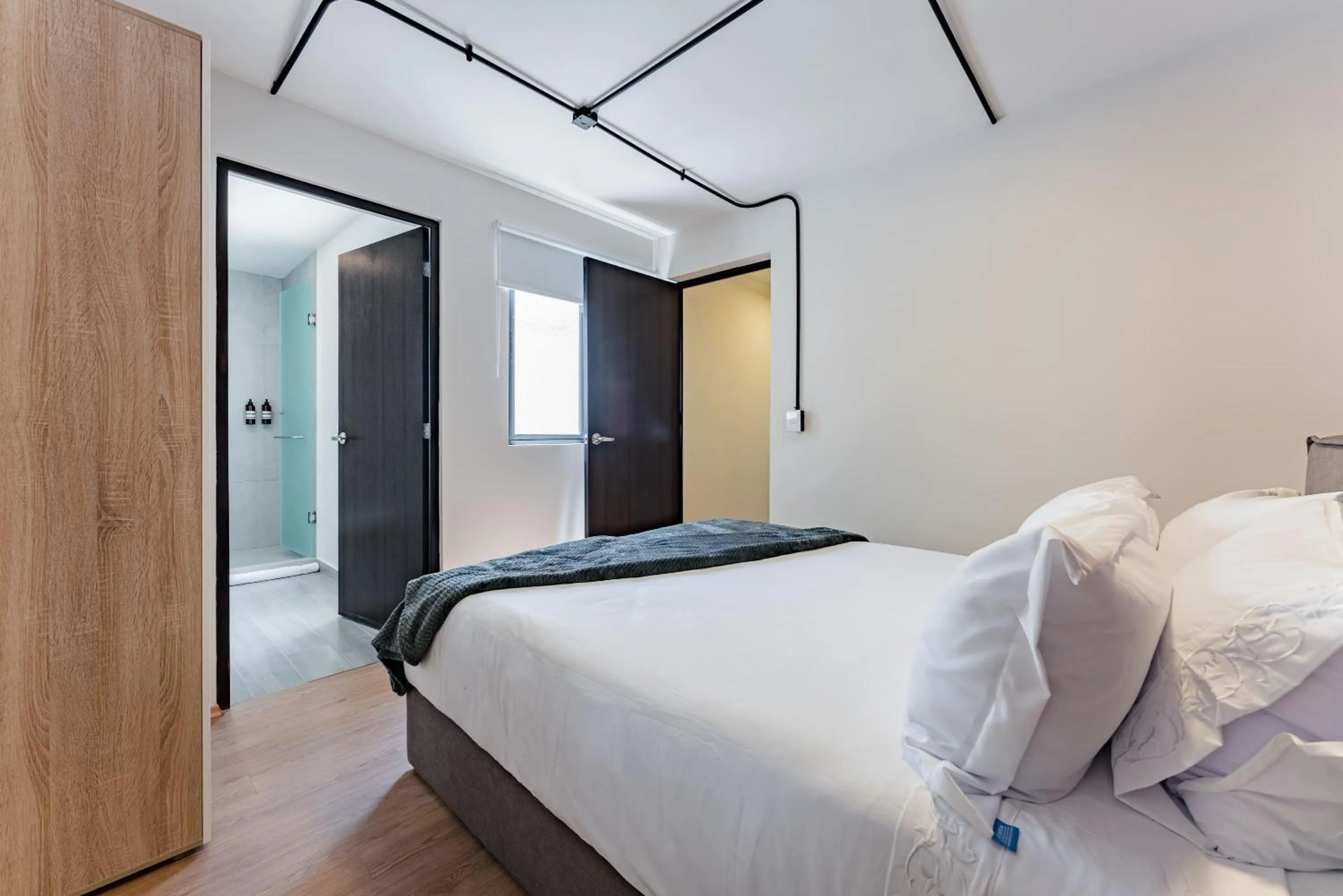 Bedroom, Bed in Mariano Escobedo Apartments by VH