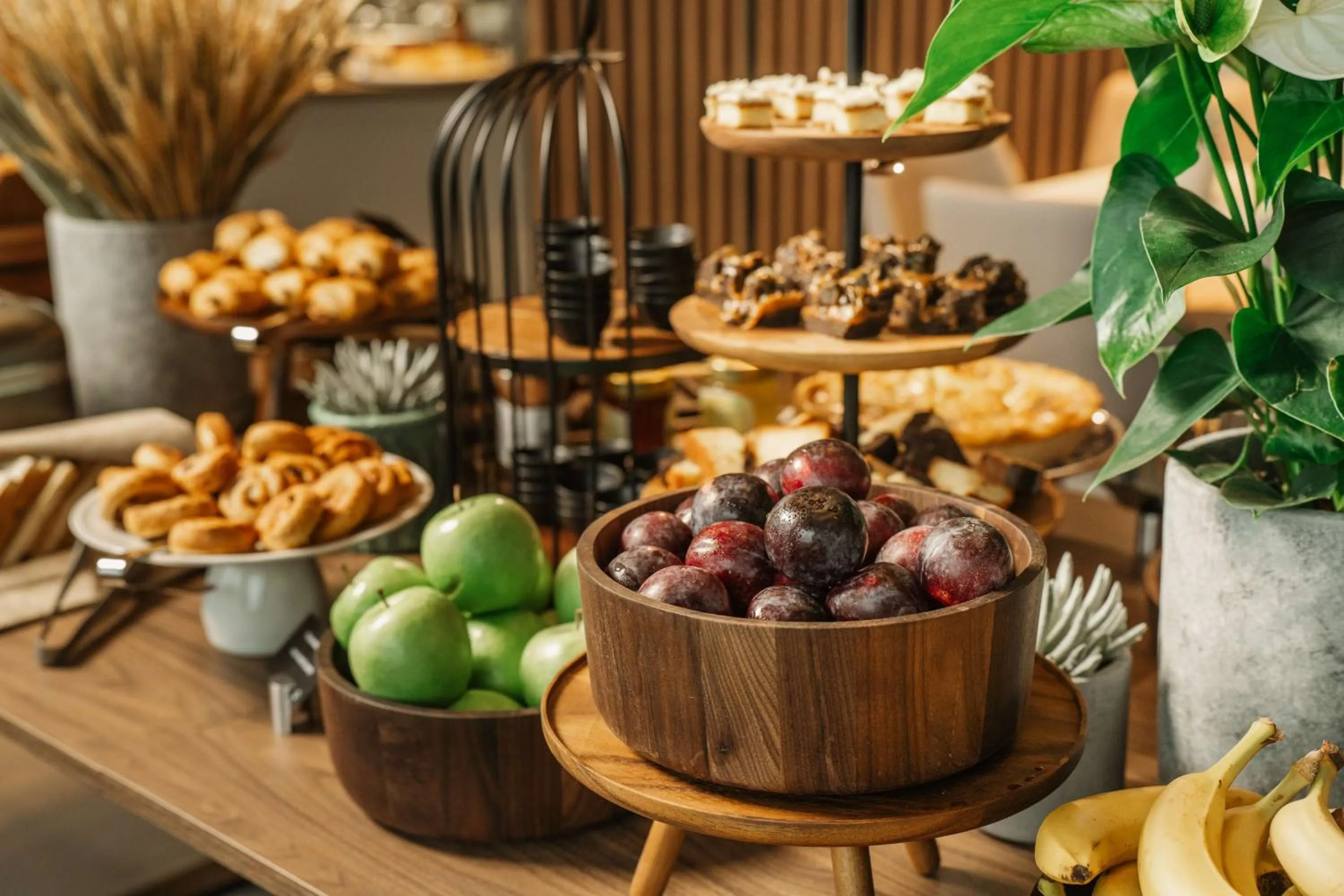 Breakfast in Radisson Blu Hotel at Porsche Design Tower Stuttgart