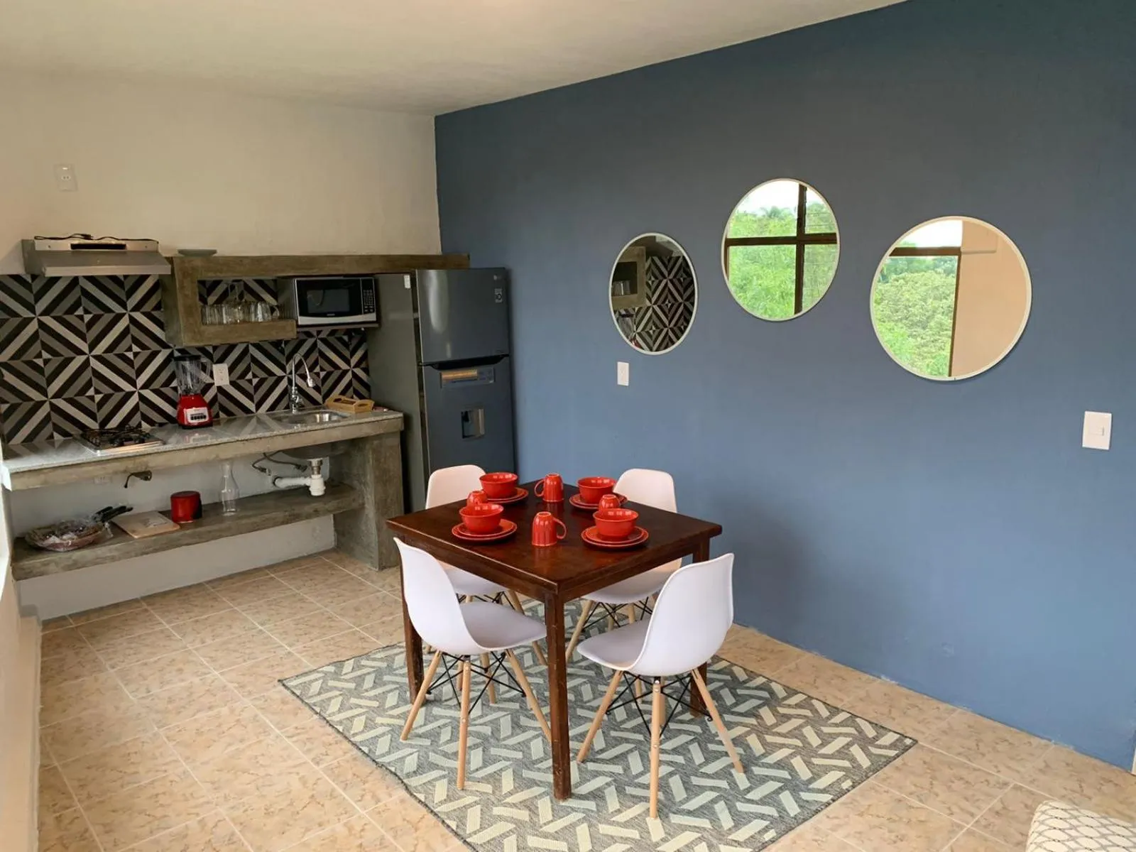 Kitchen or kitchenette in Hotel Posada Santa Fe