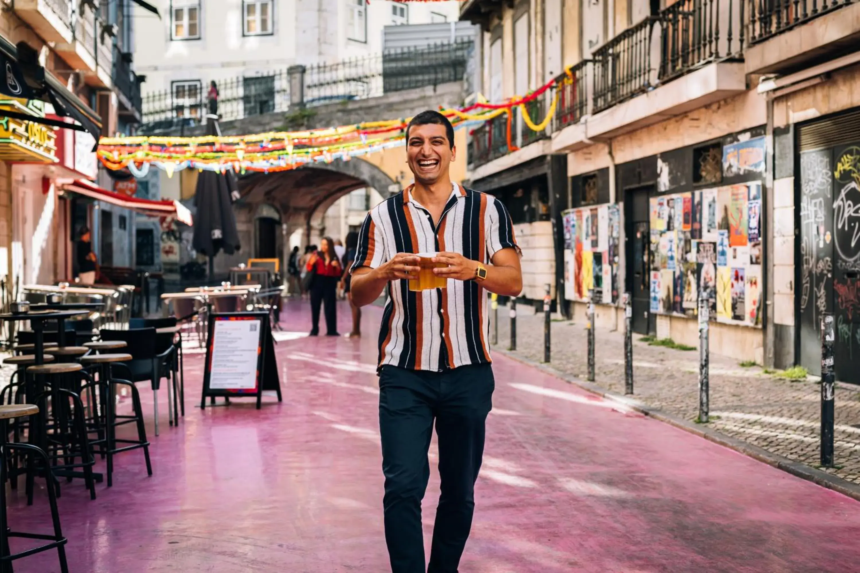 The House on the Pink Street in Lisbon The House on the Pink Street in Lisbon
