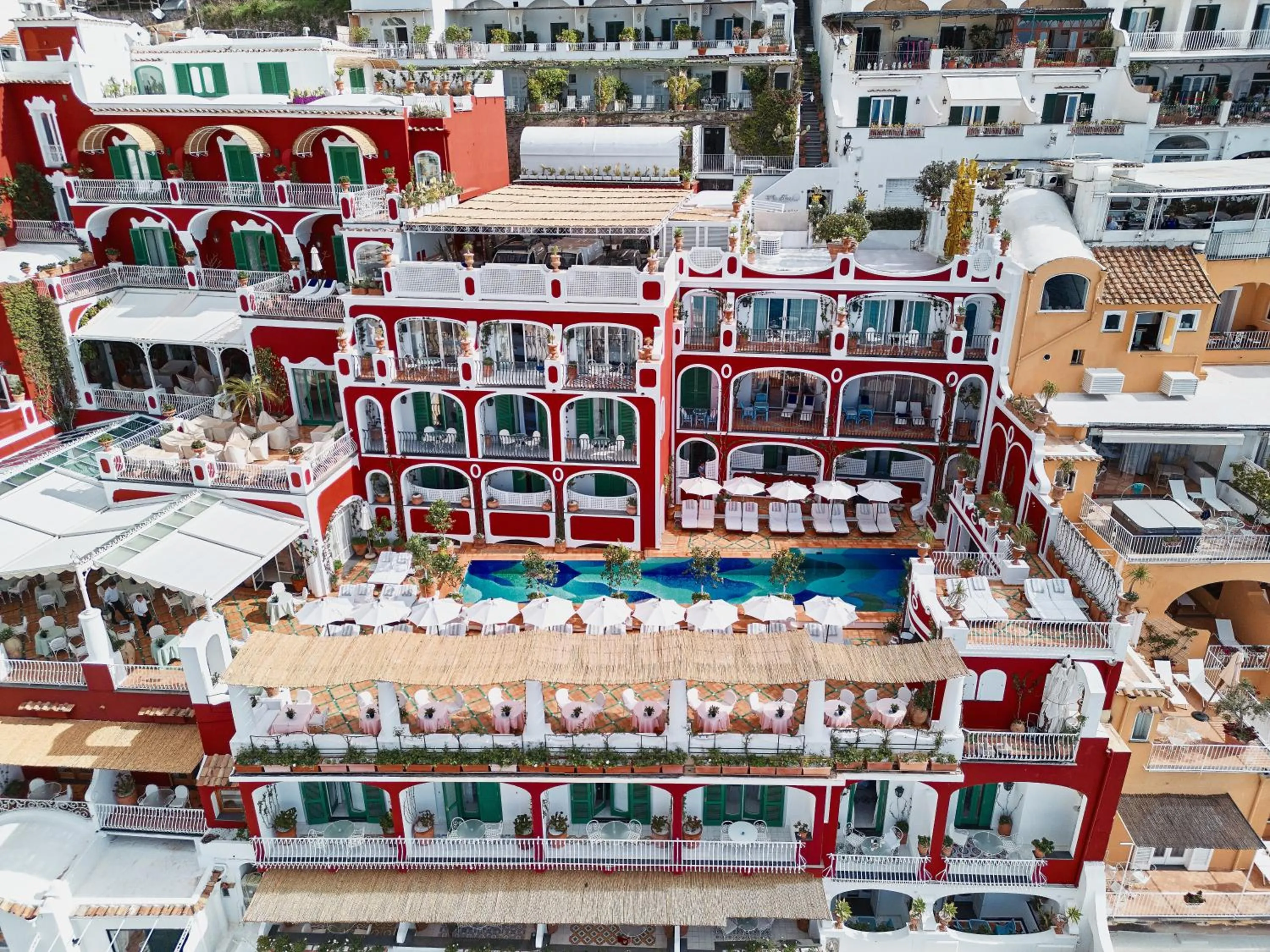 Bird's eye view in Le Sirenuse