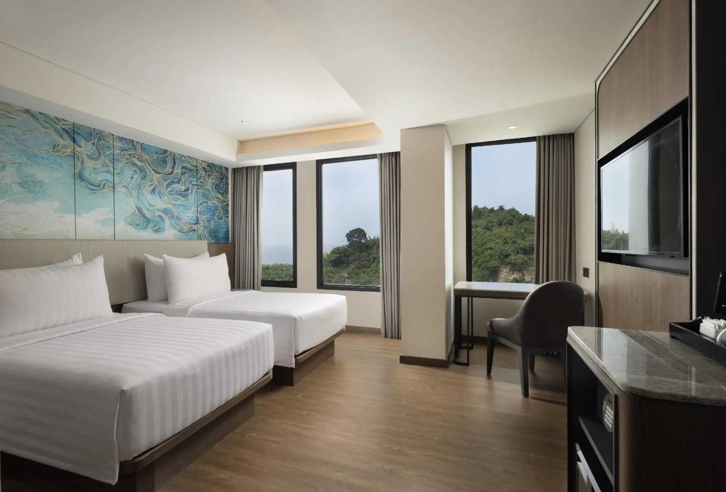 Bed in Hotel Santika Premiere Lampung