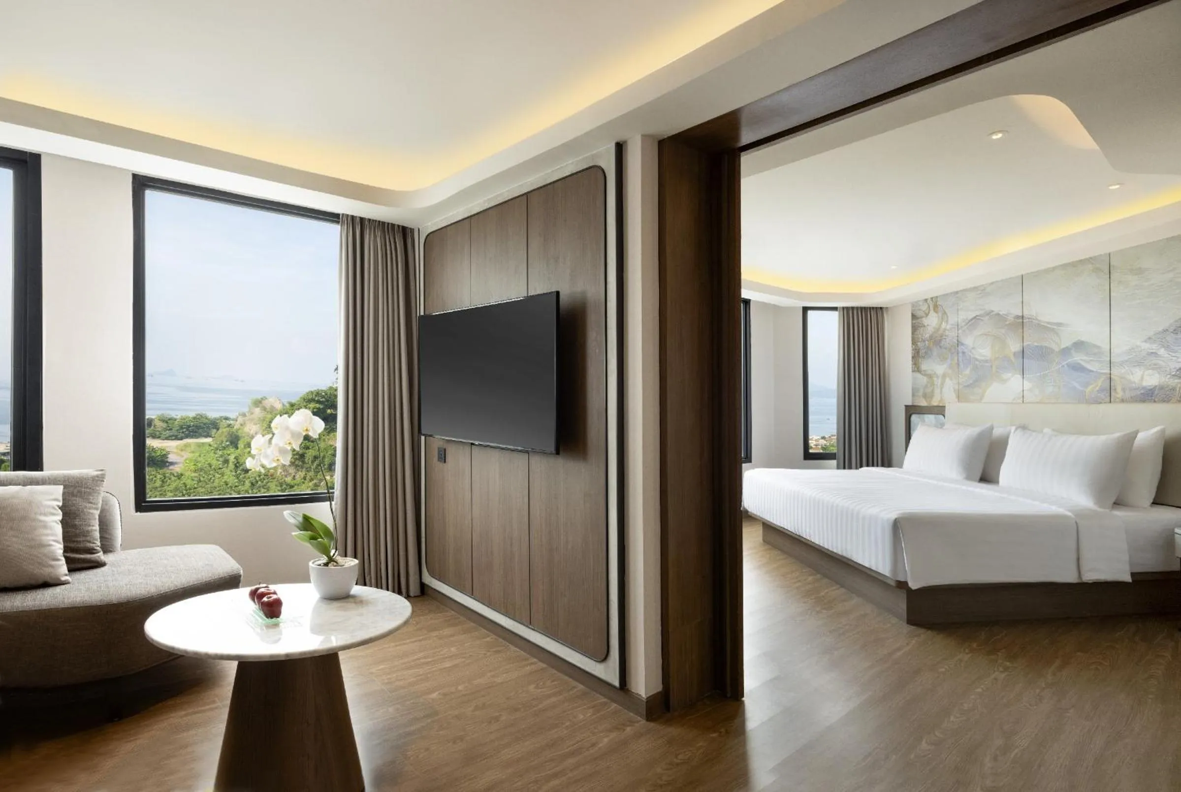 Bed in Hotel Santika Premiere Lampung