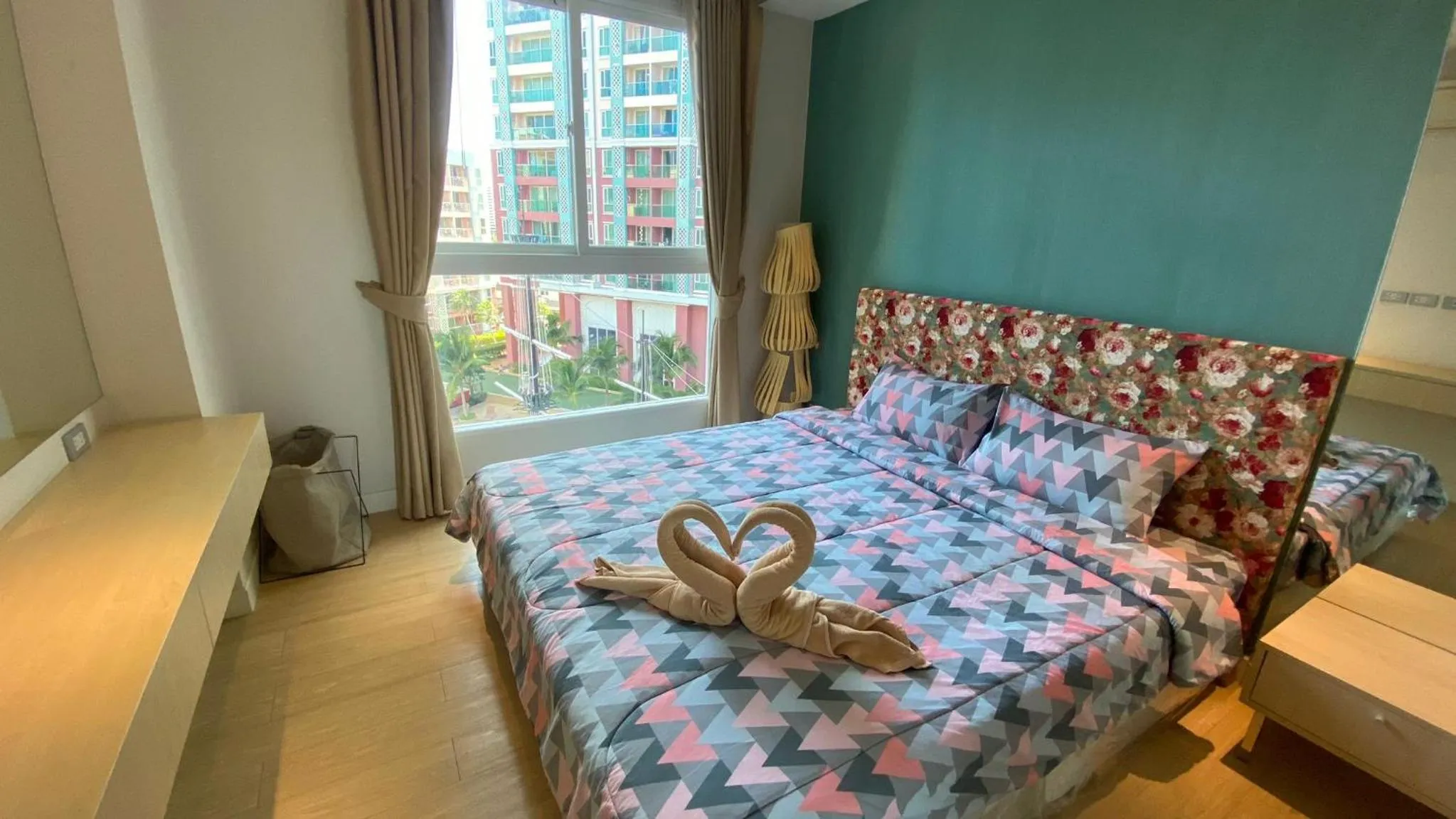 Bed in Grande Caribbean Condo Resort