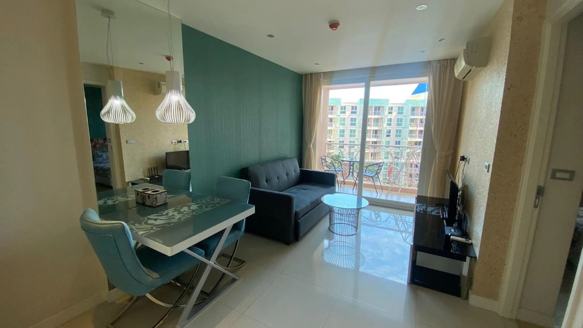 Seating area in Grande Caribbean Condo Resort