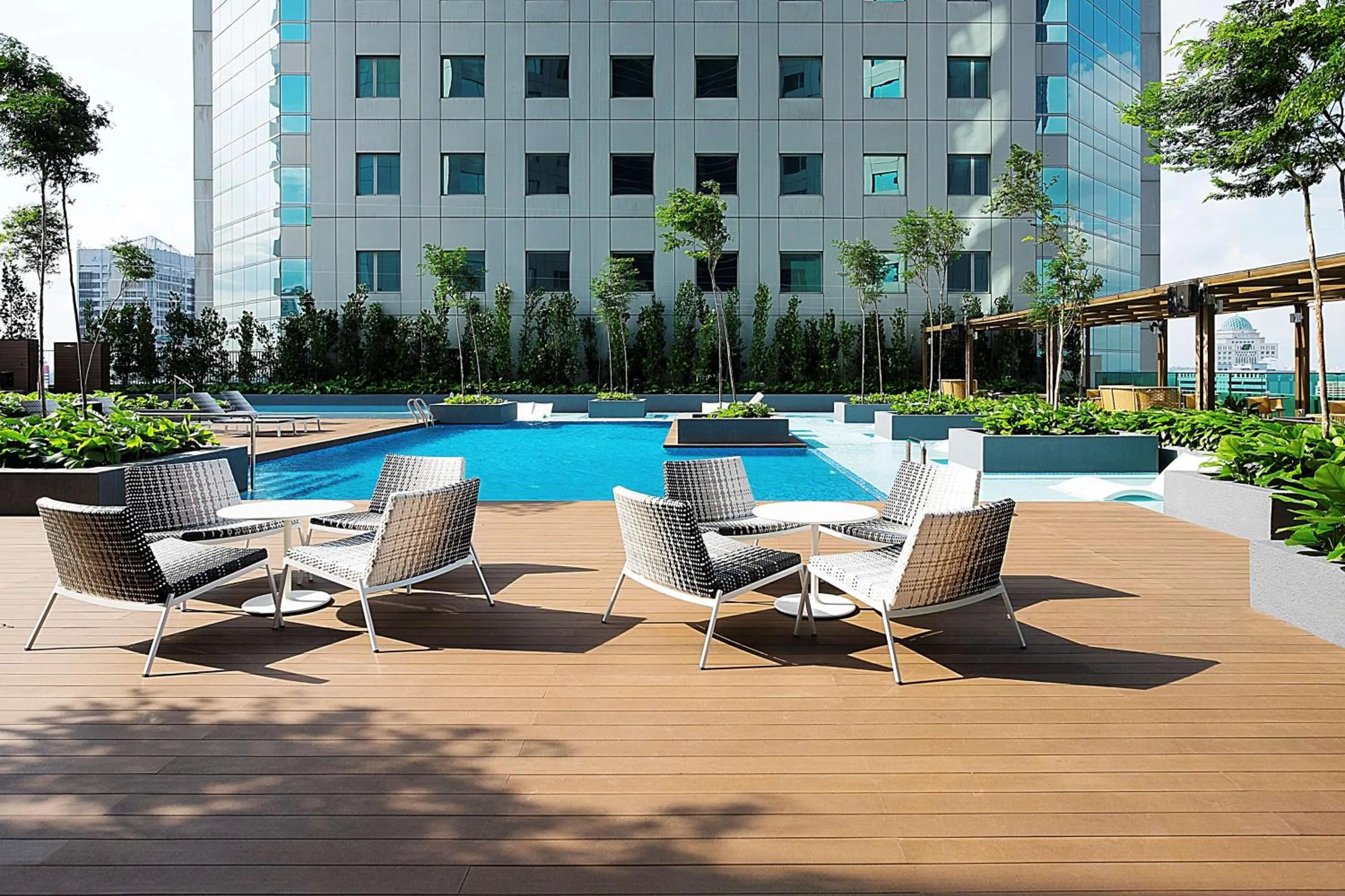 Pool view in DoubleTree by Hilton Johor Bahru