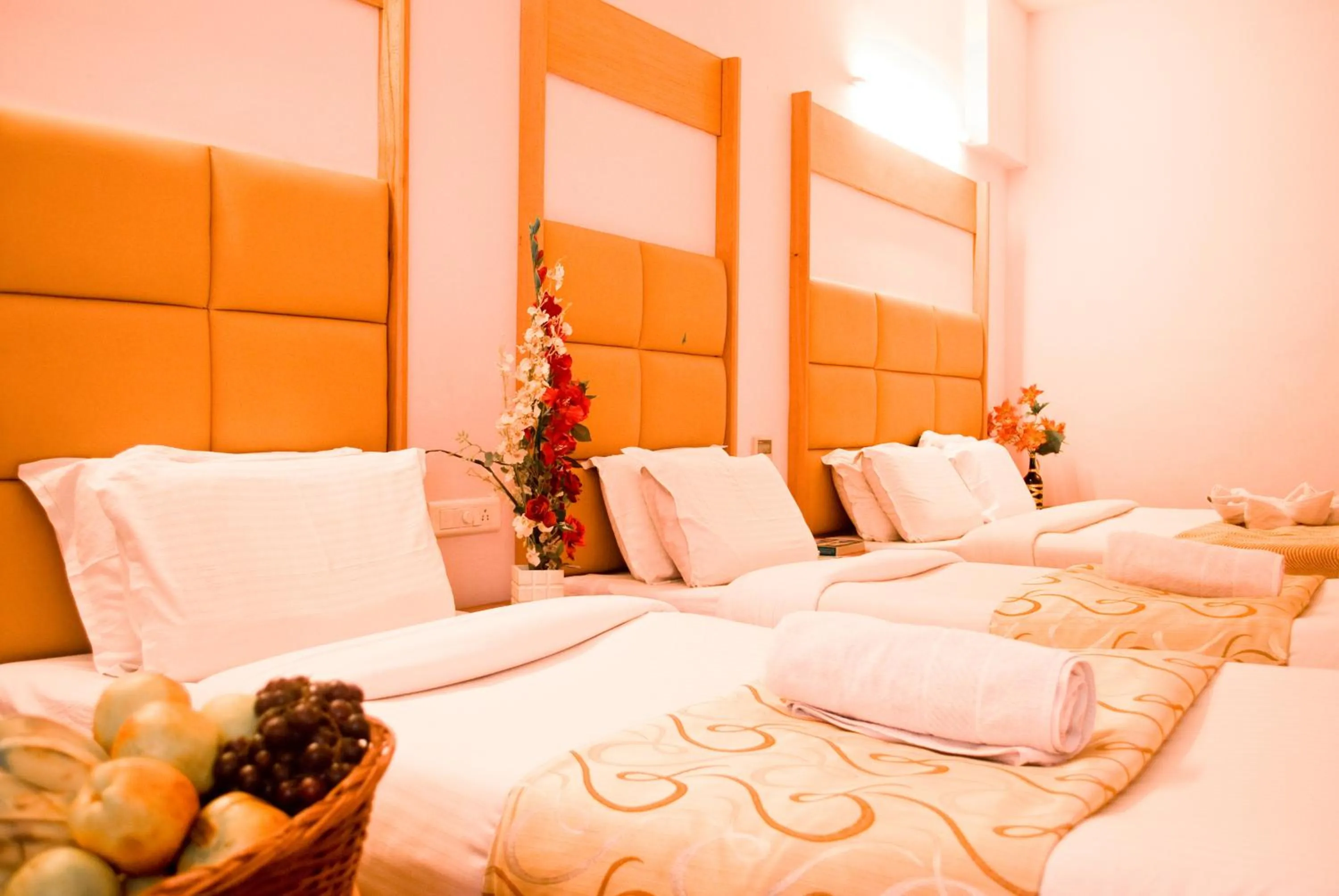 Bed in Hotel Rajadhane Madurai