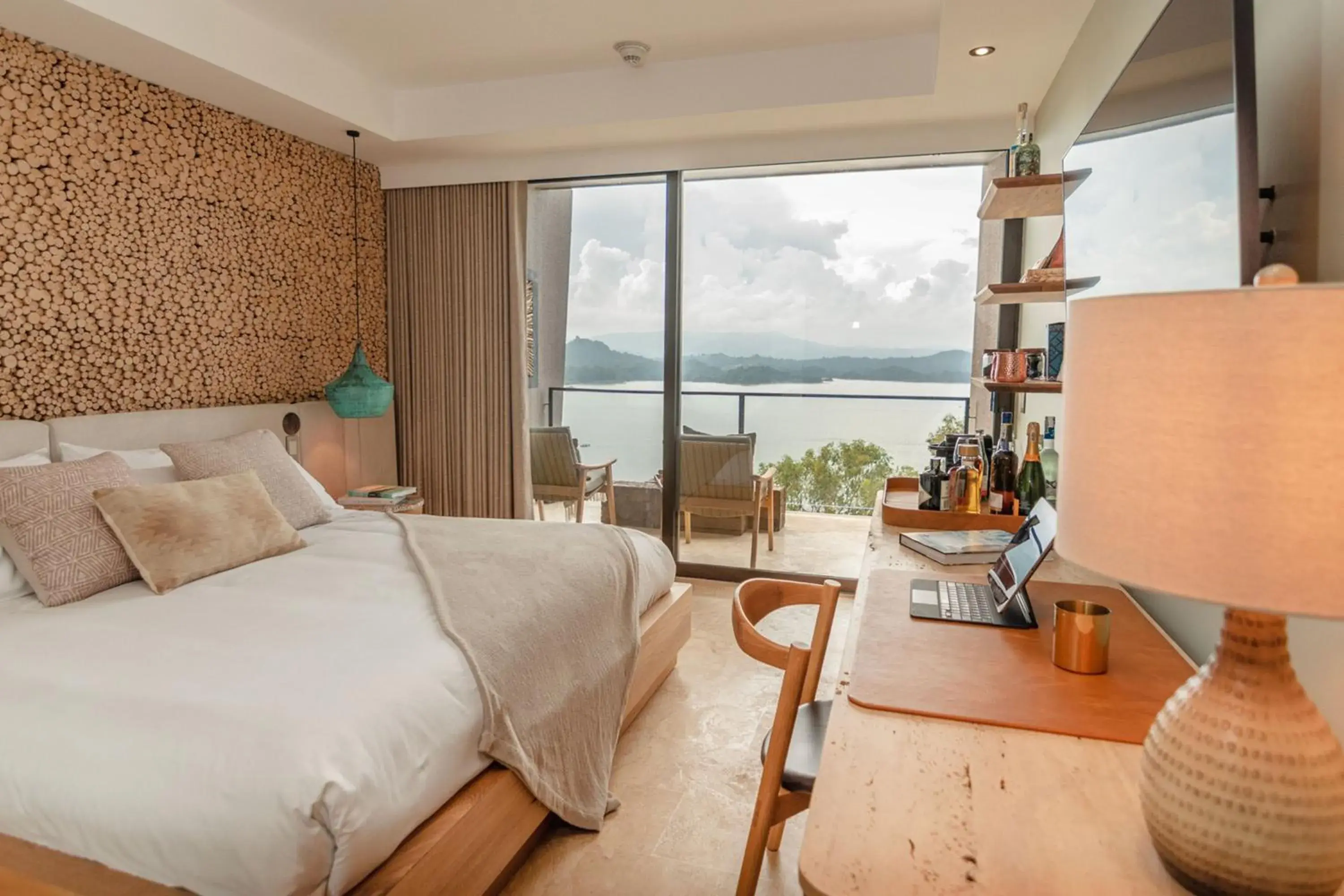 Standard King Room with Balcony and Lake View in Luxé by The Charlee Standard King Room with Balcony and Lake View in Luxé by The Charlee