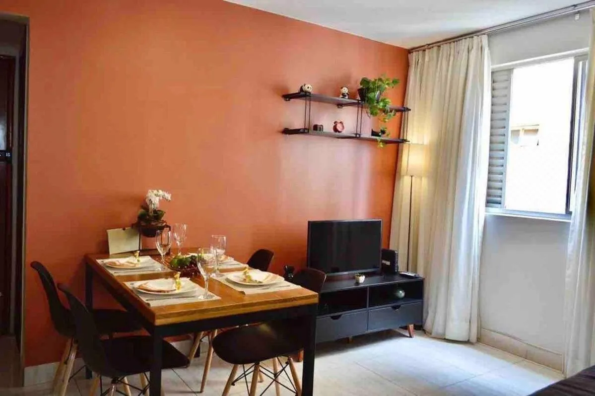 Living room in Ed Casablanca proximo a Av T63 shopping e parque