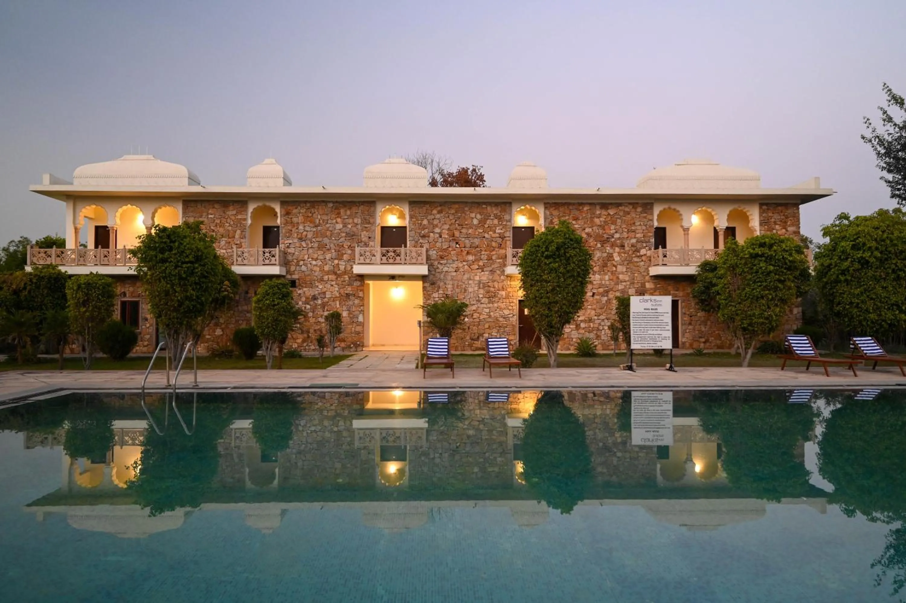 Swimming pool in ClarksInn Suites Ranthambhore