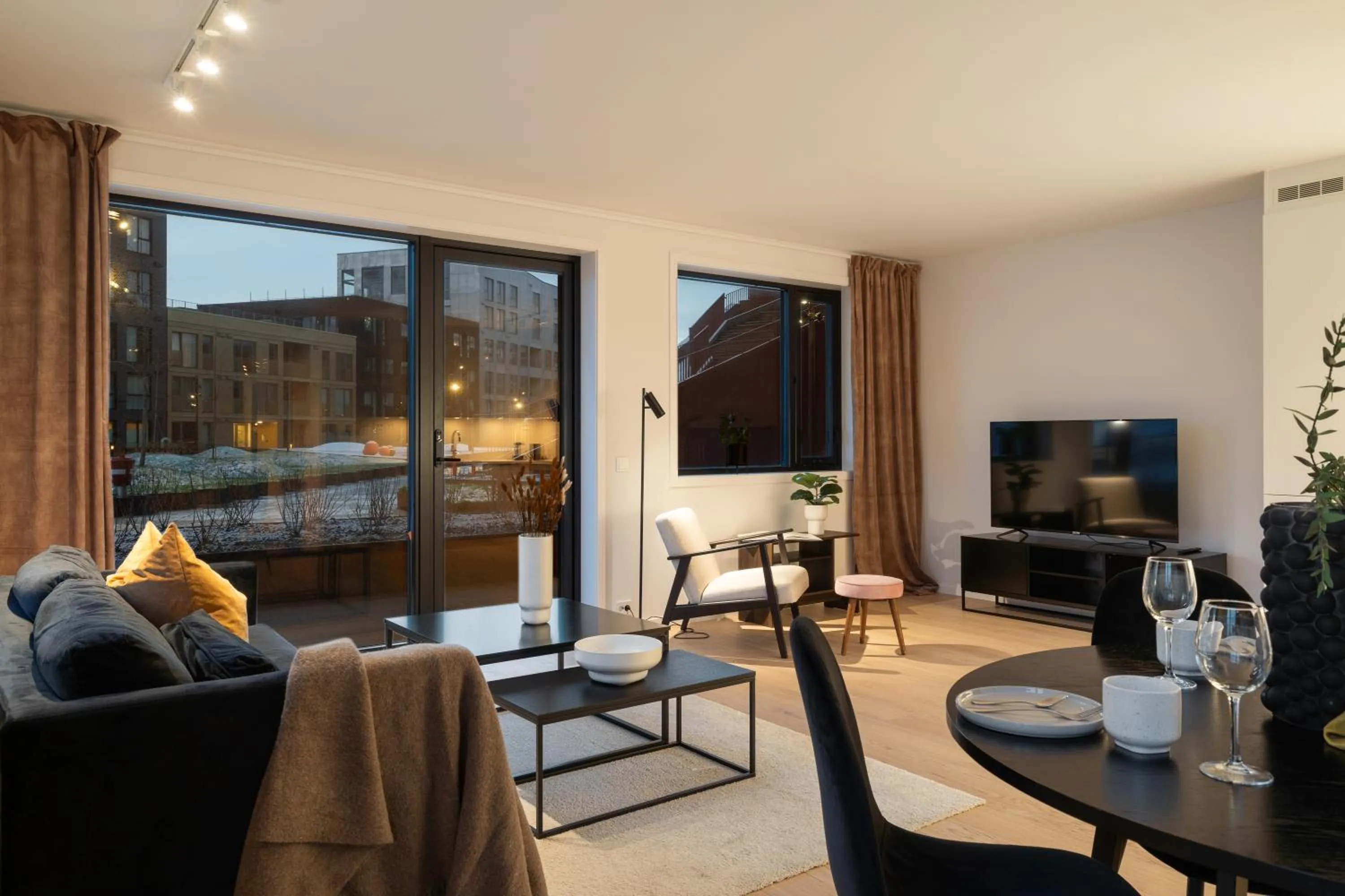 Living room in TotalApartments Vervet Gjøa