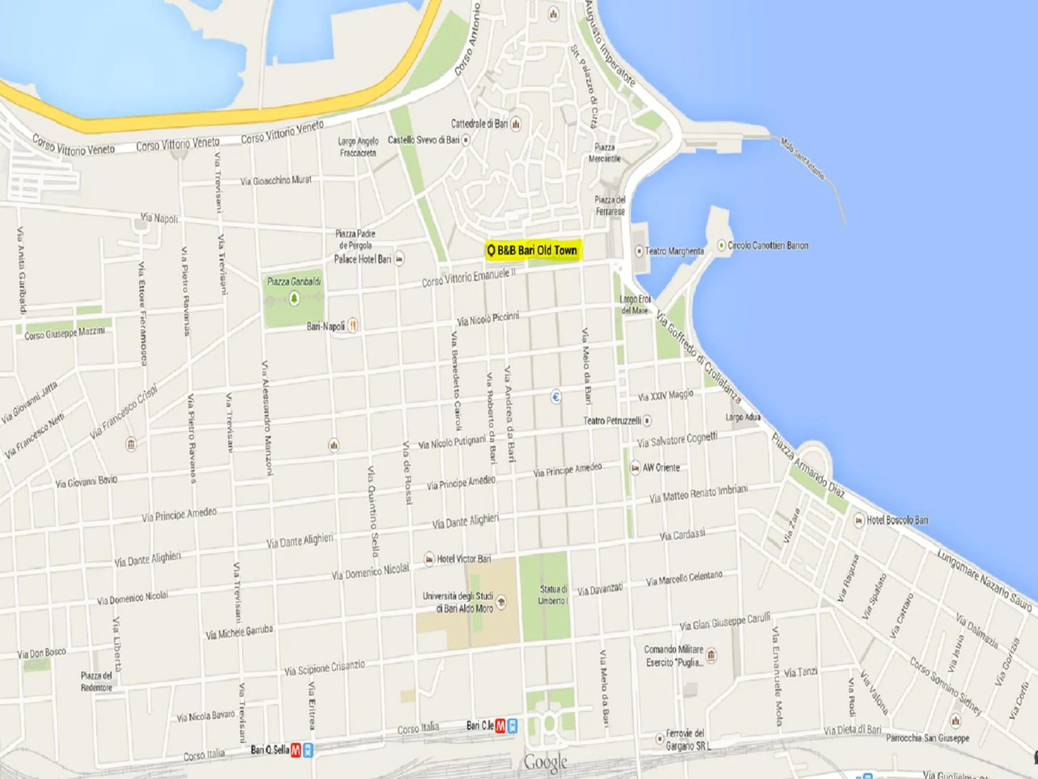 Area and facilities, Floor Plan in B&B Bari Old Town