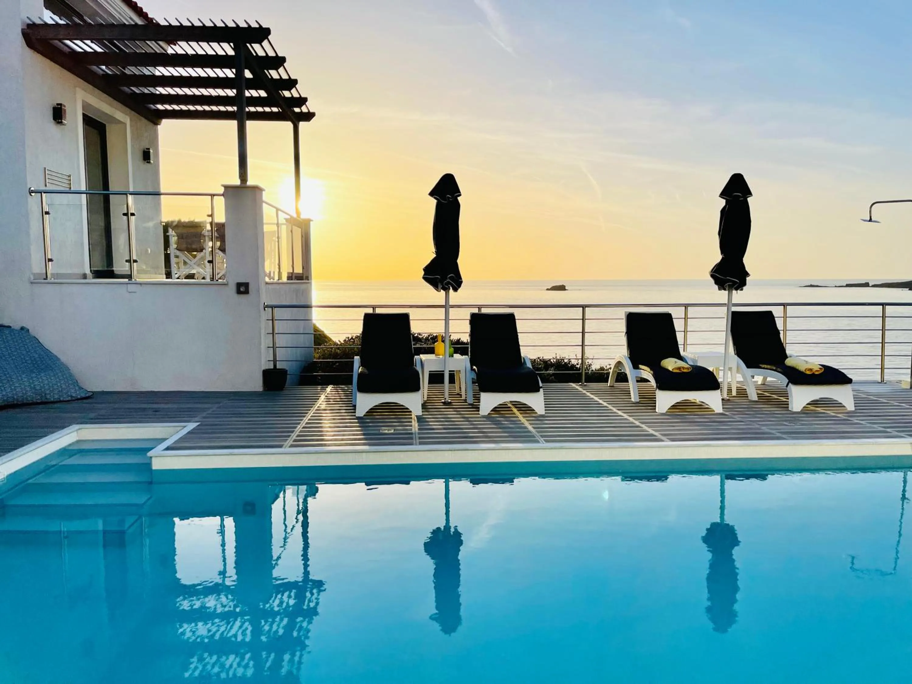 Pool view in Eleia Seafront Rooms & Villas