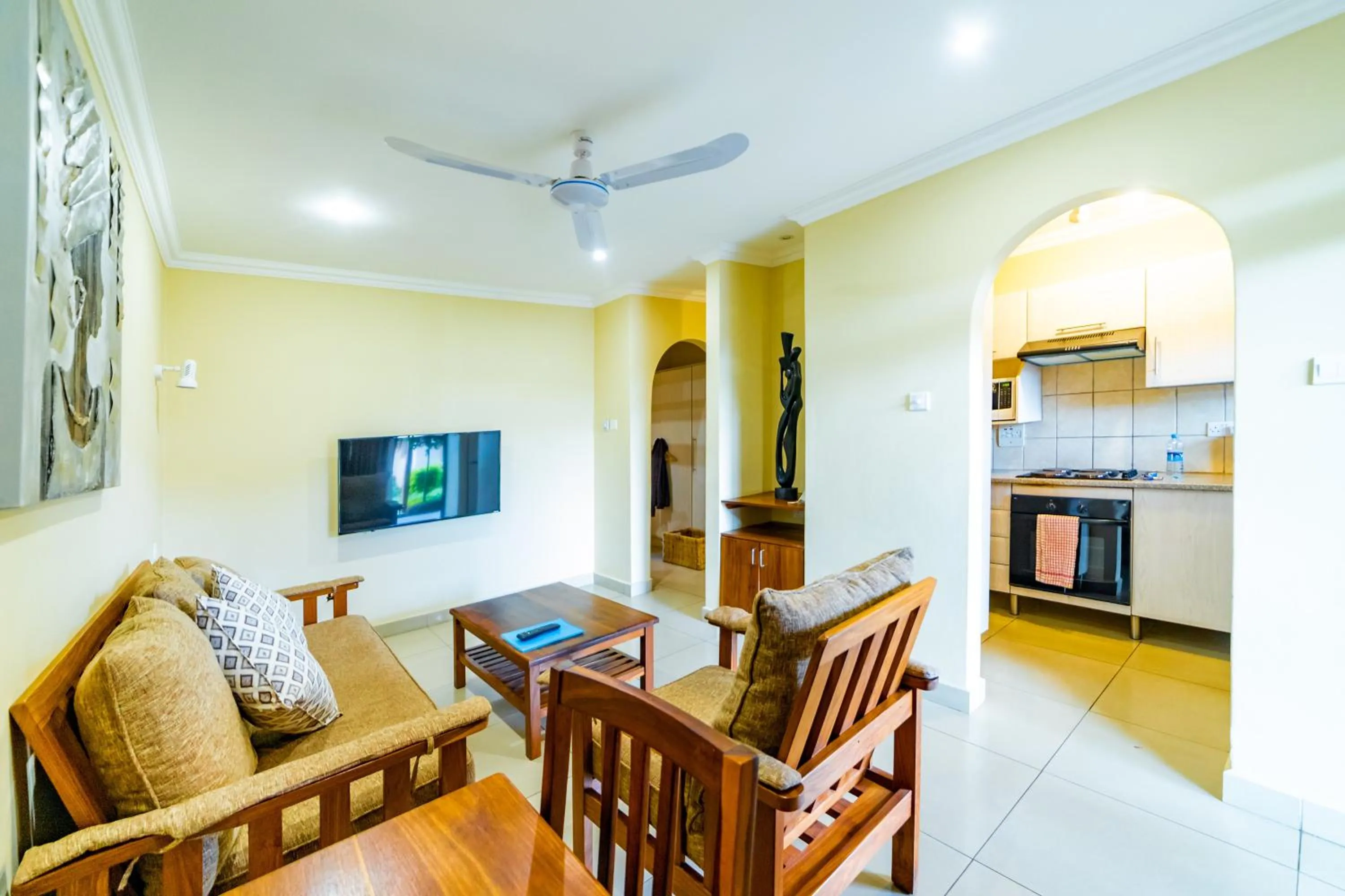 Living room in Shakespeare Court Serviced Apartments