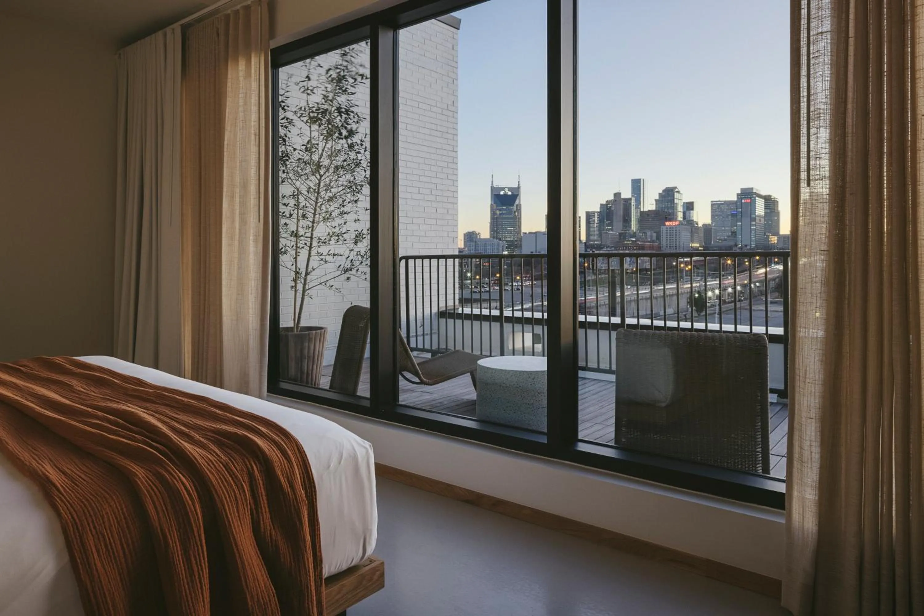 Bed in Drift Nashville, a Member of Design Hotels