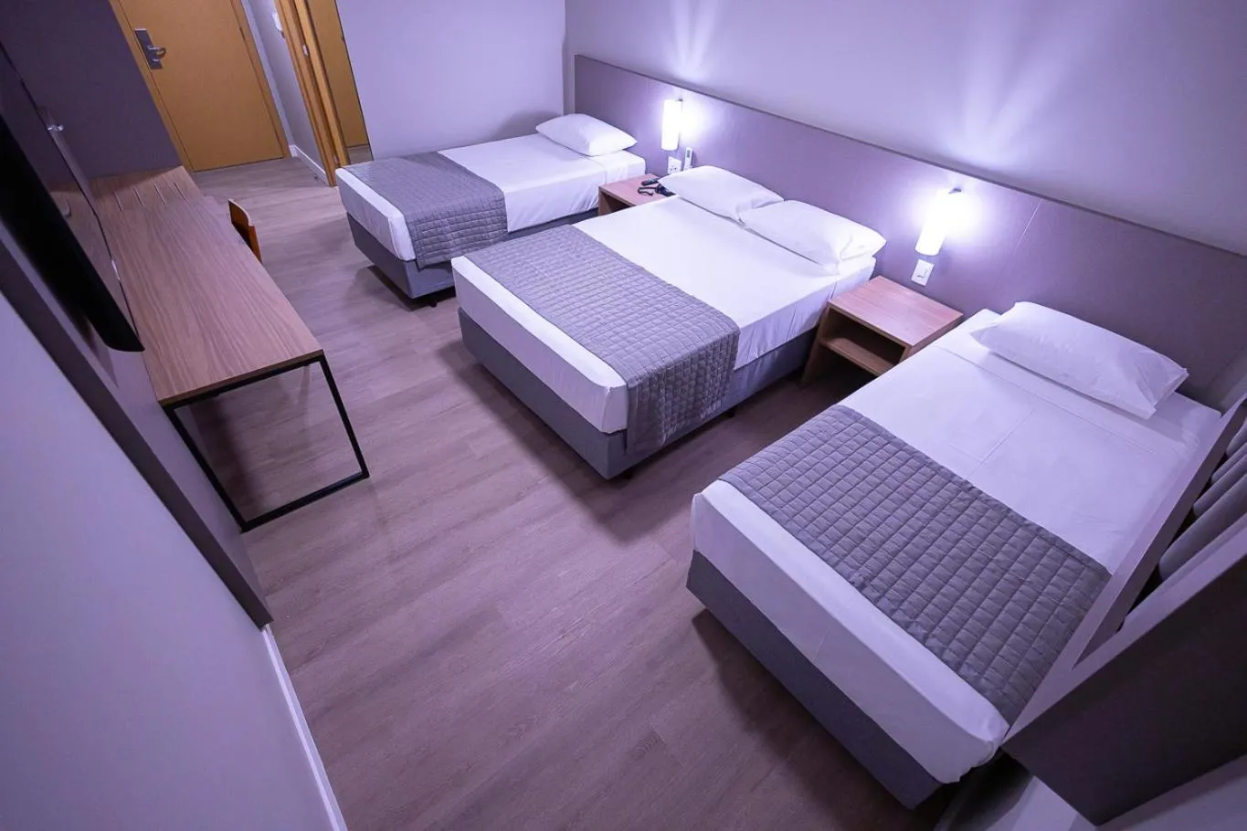 Bed in Hotel Caiuá Blumenau