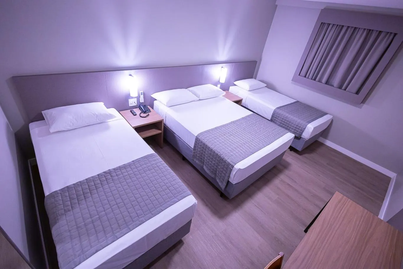 Bed in Hotel Caiuá Blumenau