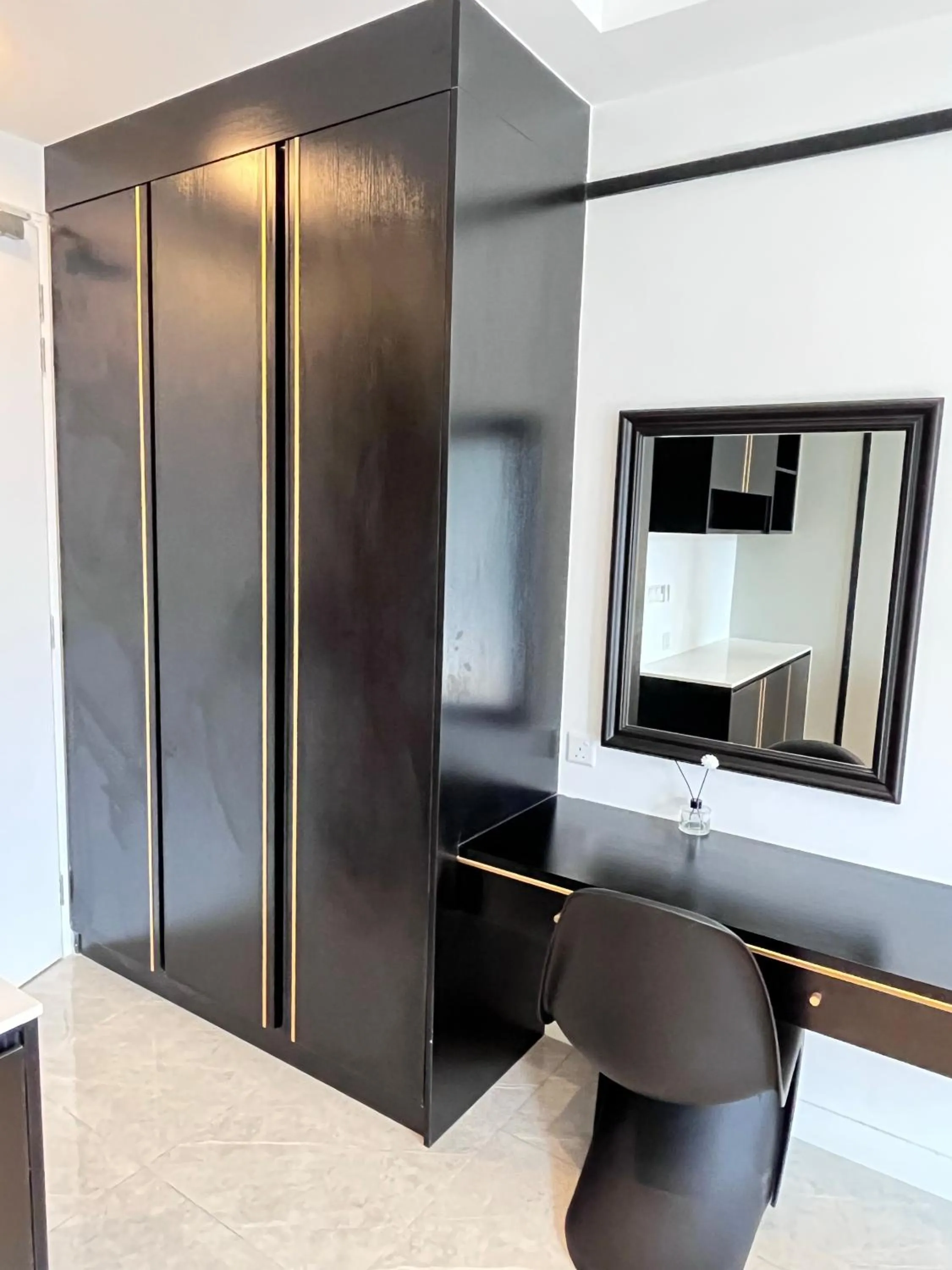 wardrobe in Axon Residence at Pavilion KLCC KL Tower view by KIMIRO