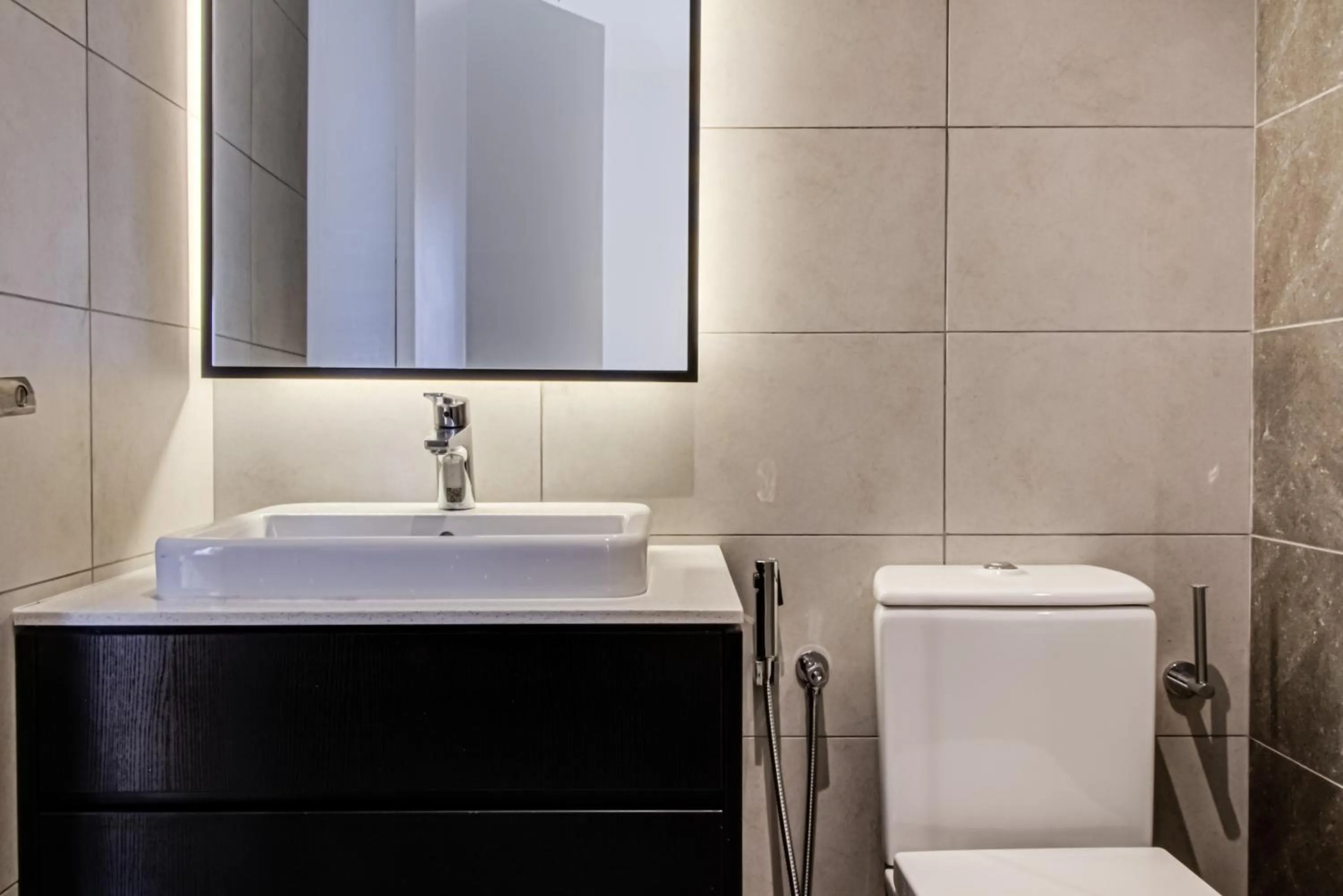 Toilet in Axon Residence at Pavilion KLCC KL Tower view by KIMIRO