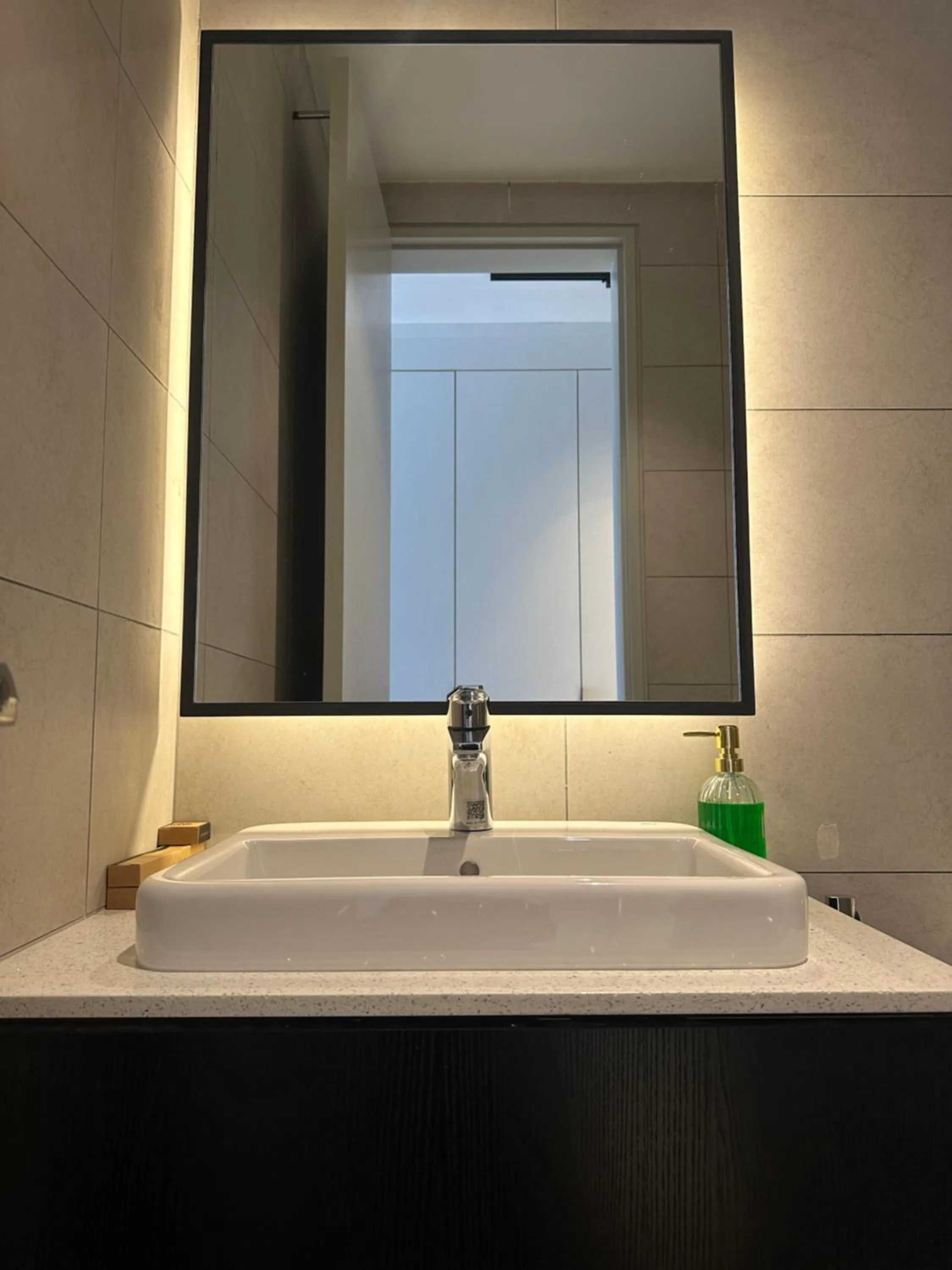 Bathroom in Axon Residence at Pavilion KLCC KL Tower view by KIMIRO