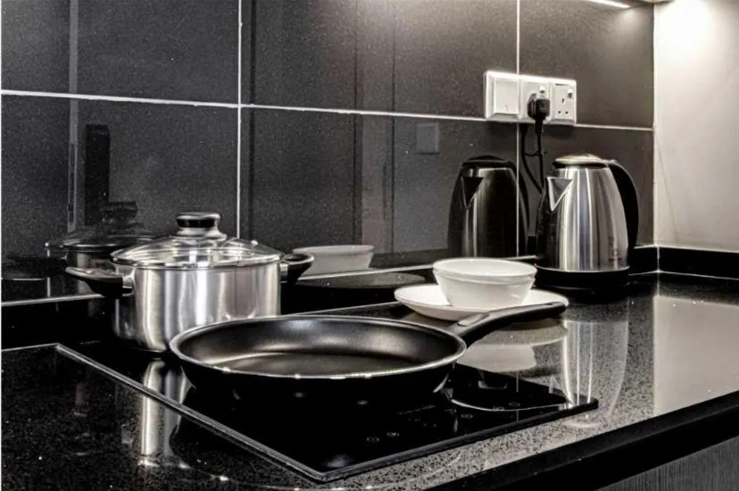 Kitchen or kitchenette in Axon Residence at Pavilion KLCC KL Tower view by KIMIRO