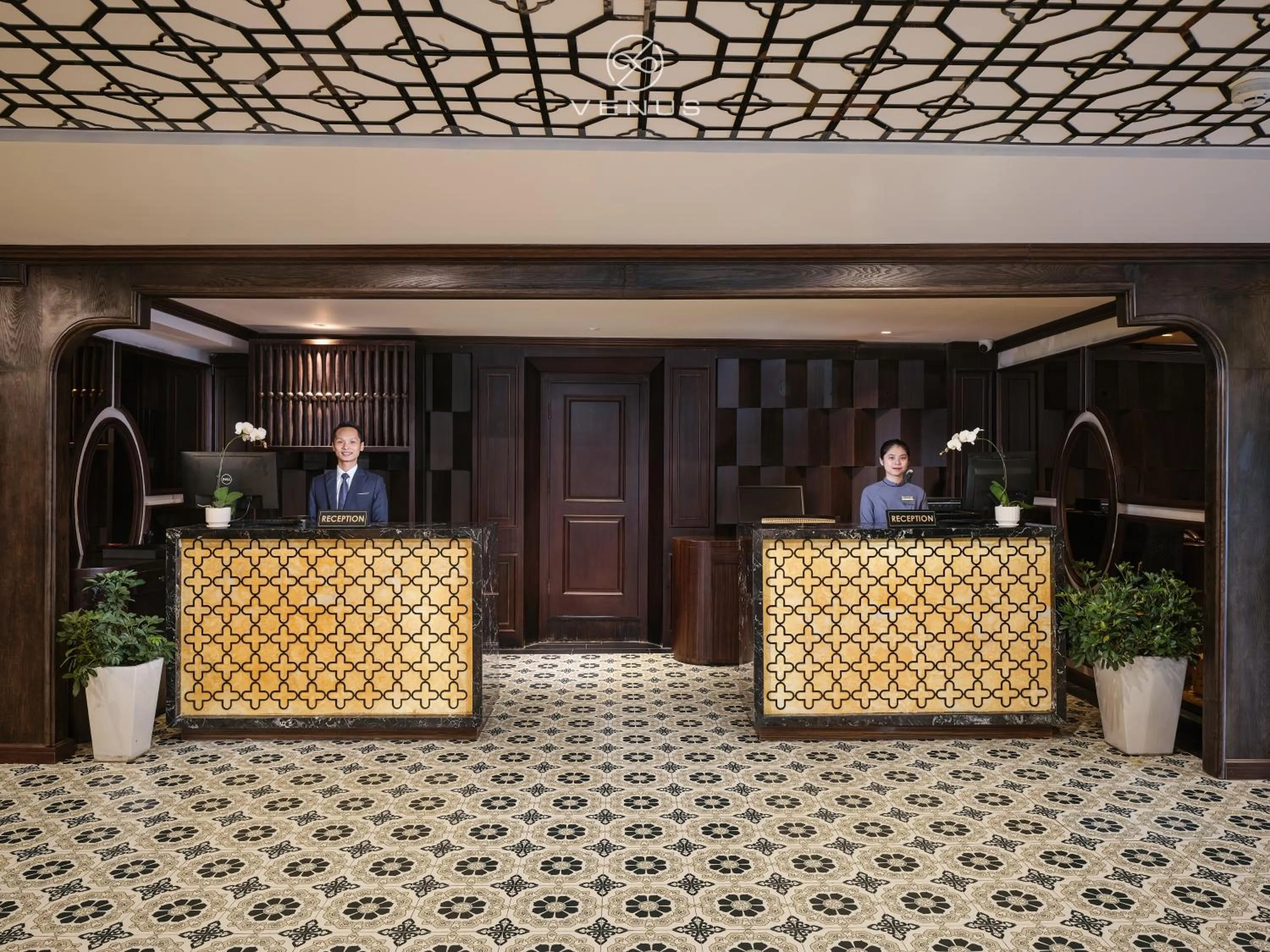 Lobby or reception in Venus Cruises Halong Bay by Venus Group