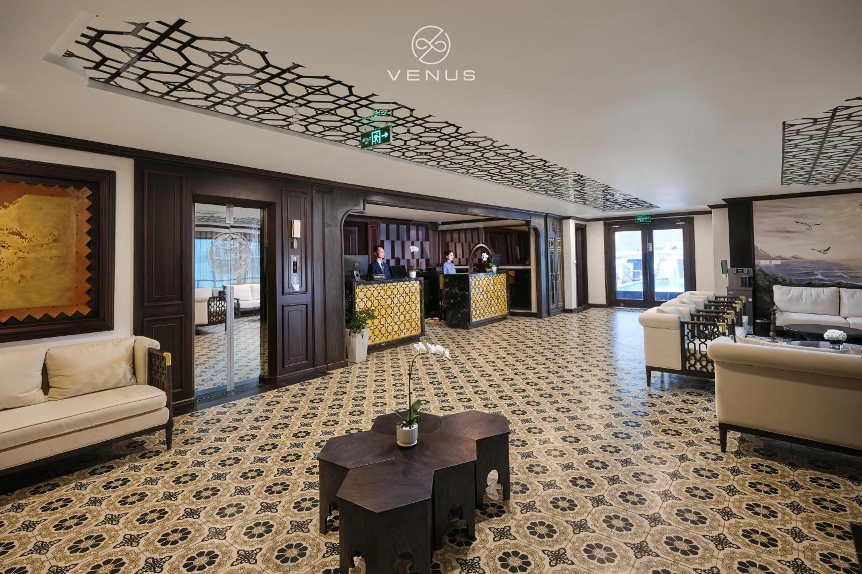 Lobby or reception in Venus Cruises Halong Bay by Venus Group