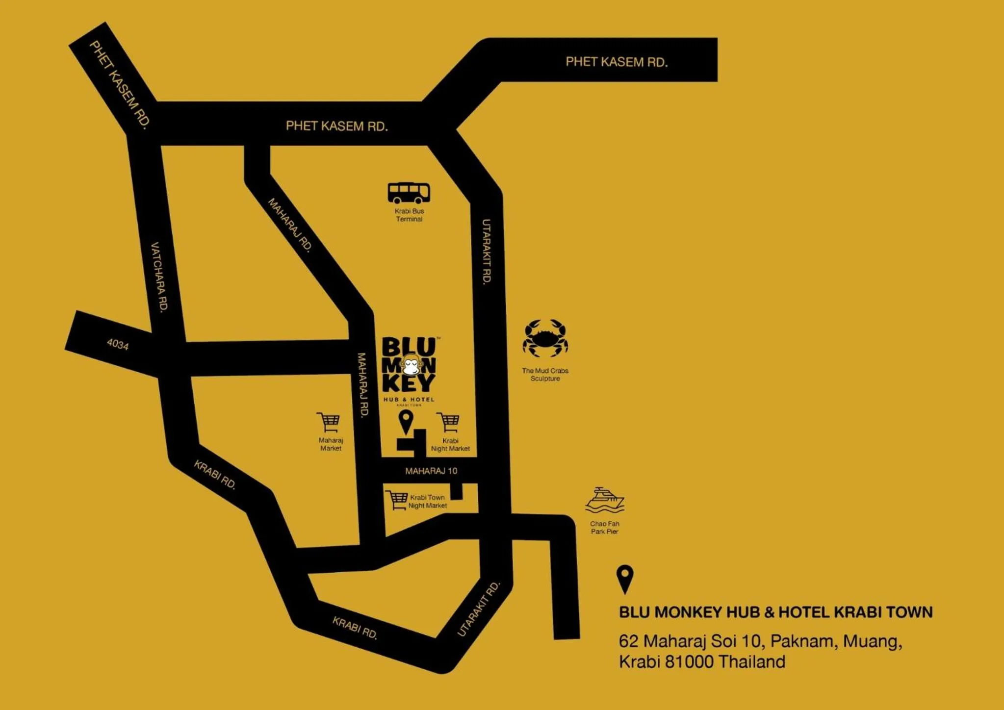 Property building in Blu Monkey Hub and Hotel Krabi Town