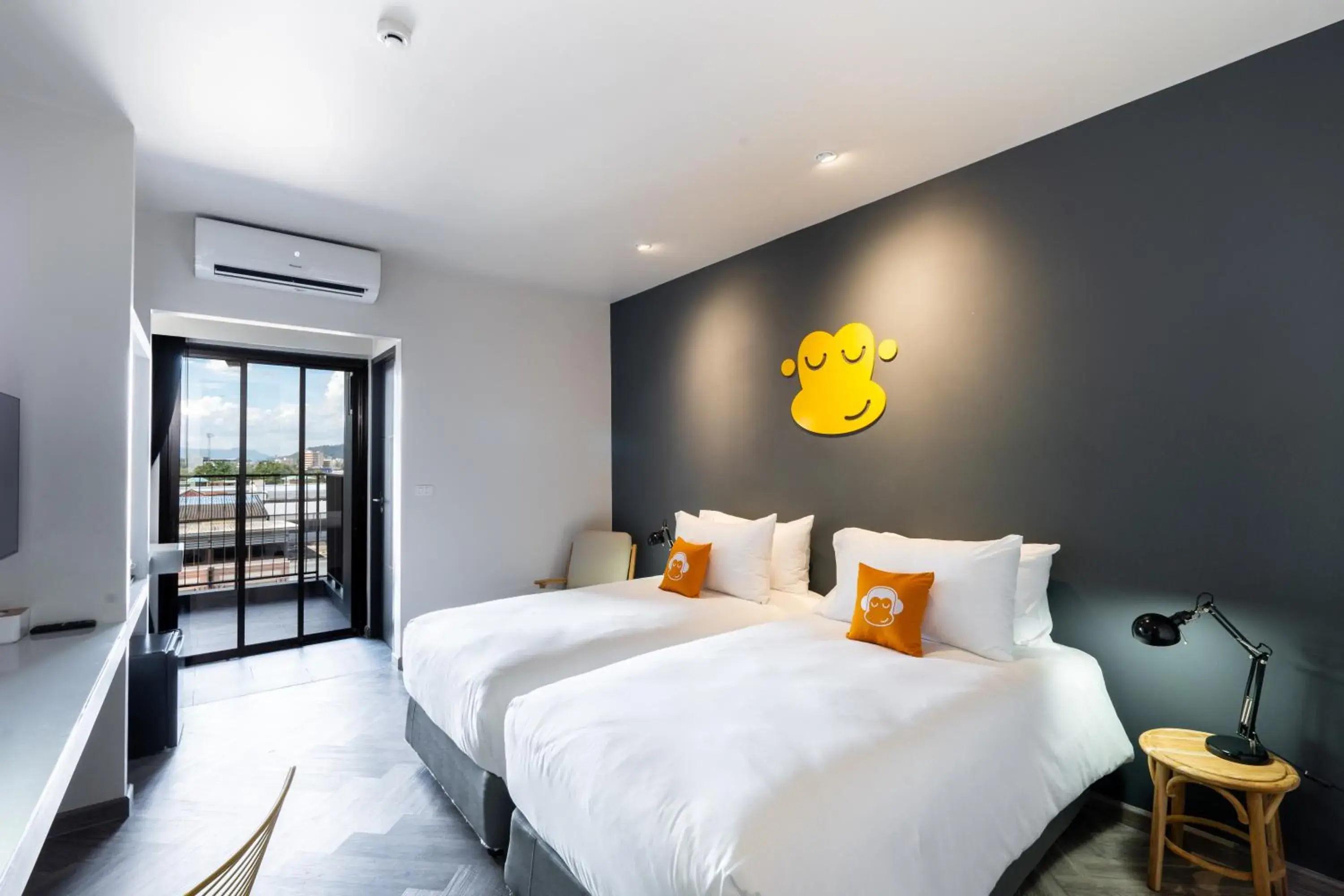 Deluxe Twin Bed, Free 24hrs. Co-working space - single occupancy in Blu Monkey Hub and Hotel Krabi Town Deluxe Twin Bed, Free 24hrs. Co-working space - single occupancy in Blu Monkey Hub and Hotel Krabi Town