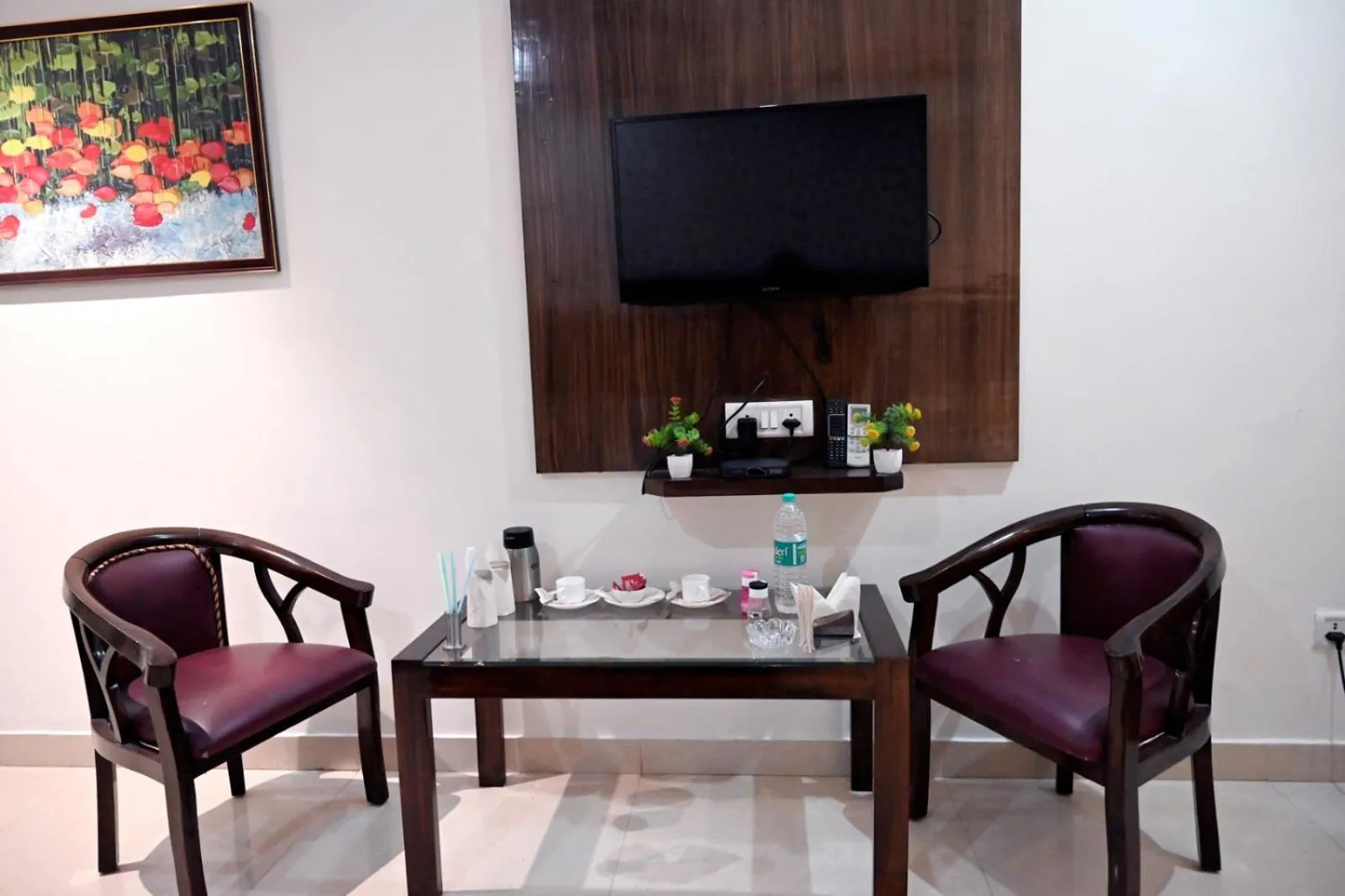 Seating area in Hotel Badrika Inn