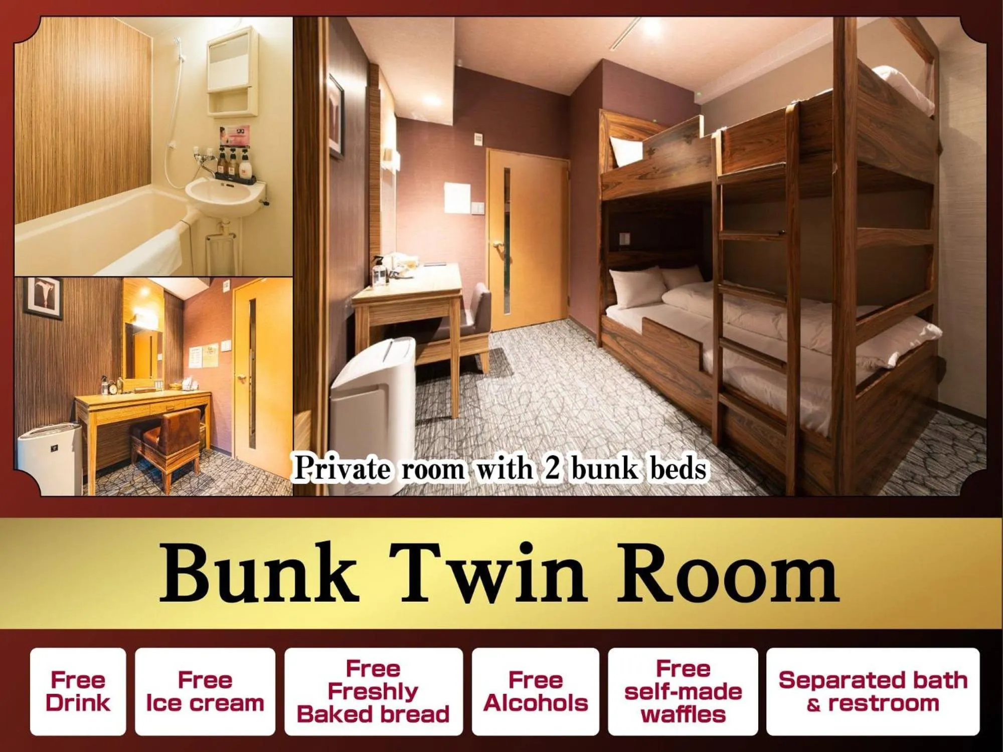 Bed in HOTEL RELIEF Namba Daikokuchou