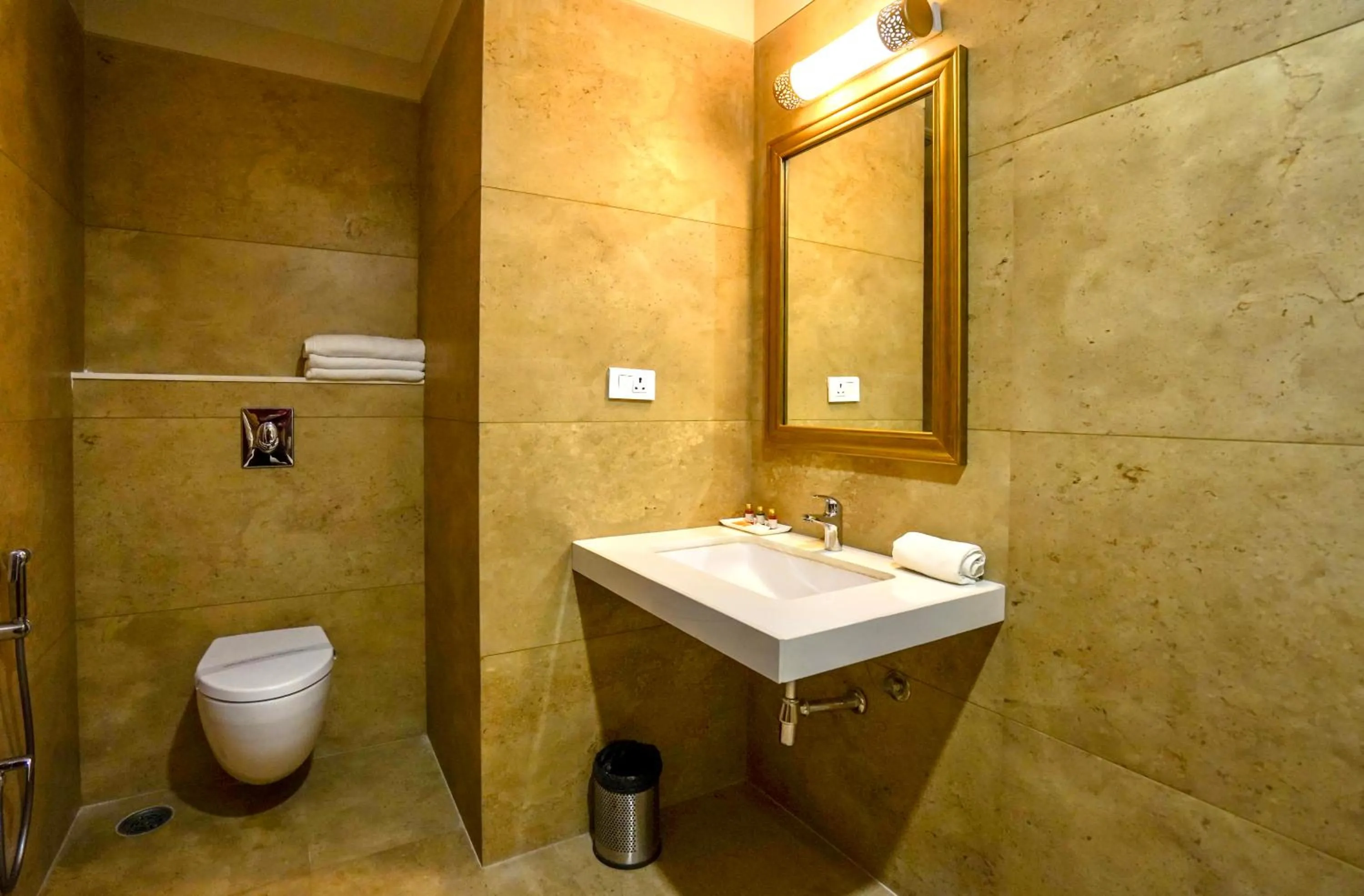 Bathroom in Ranbanka Heritage Resort 1 km from Bhilwara Railway Station