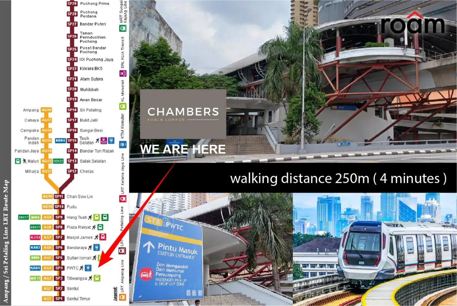 Location in Chambers Residence, Sunway Putra Mall