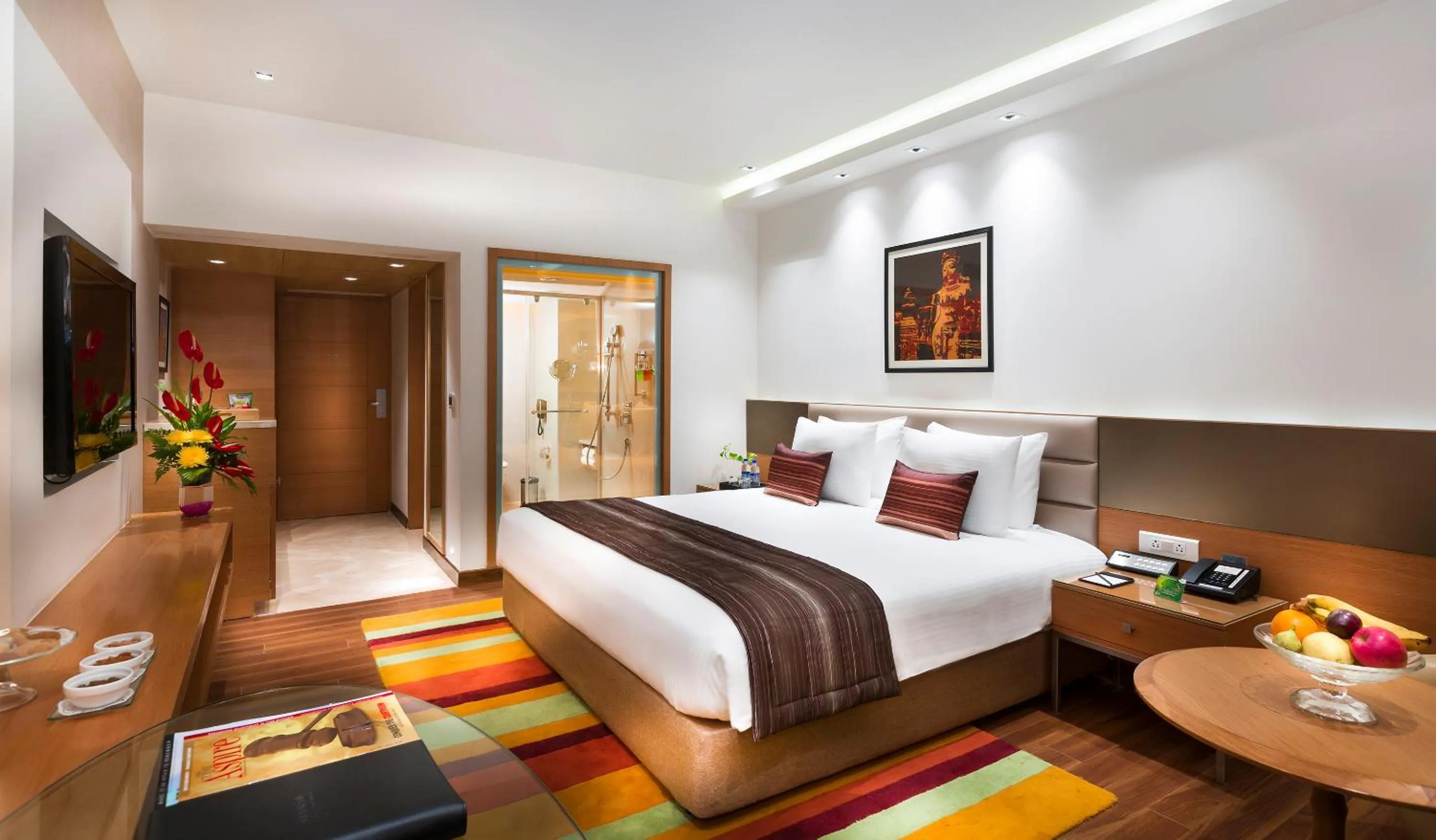 Bed in Grand Chennai by GRT Hotels