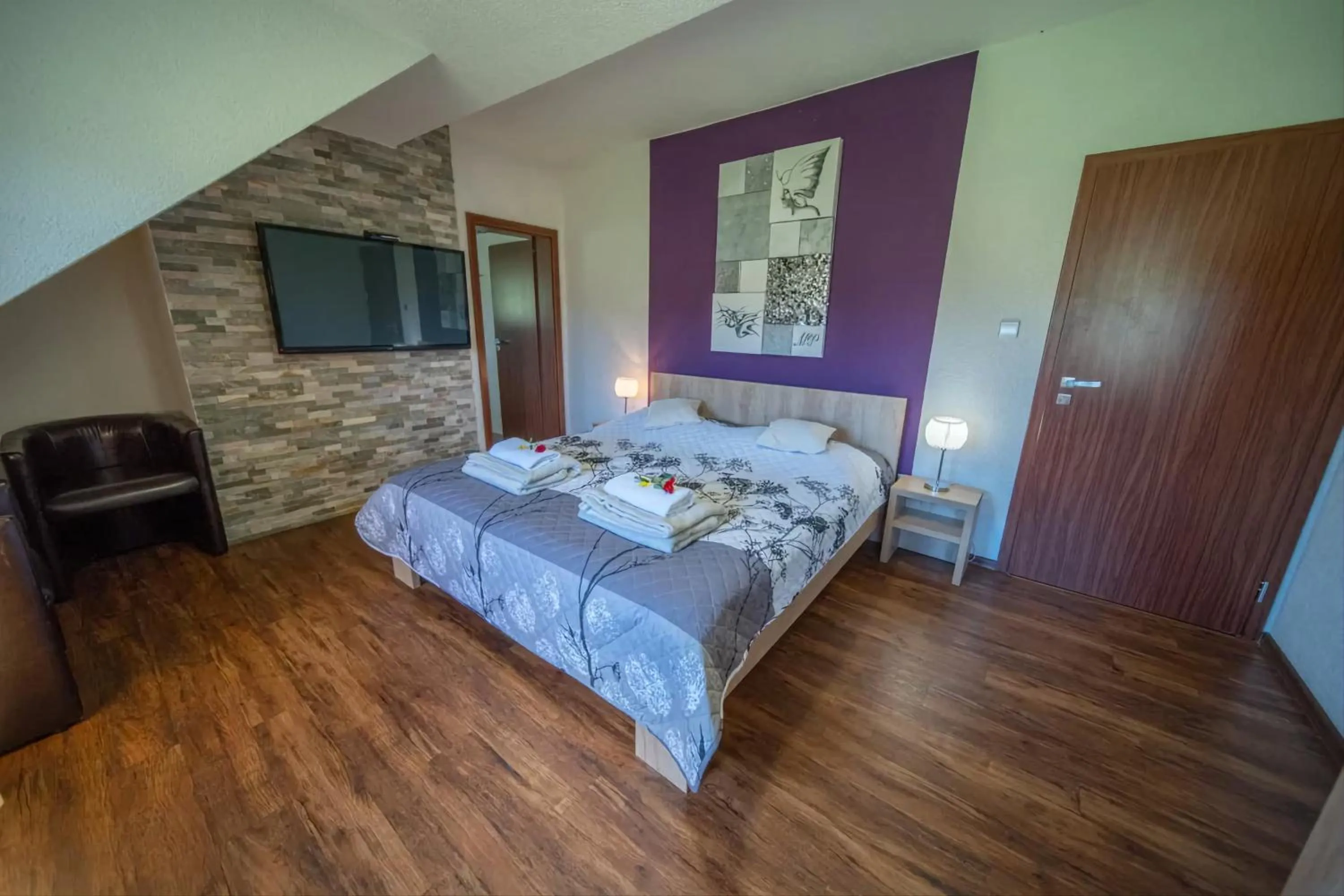 Bedroom, Bed in Wellness Penzion Life