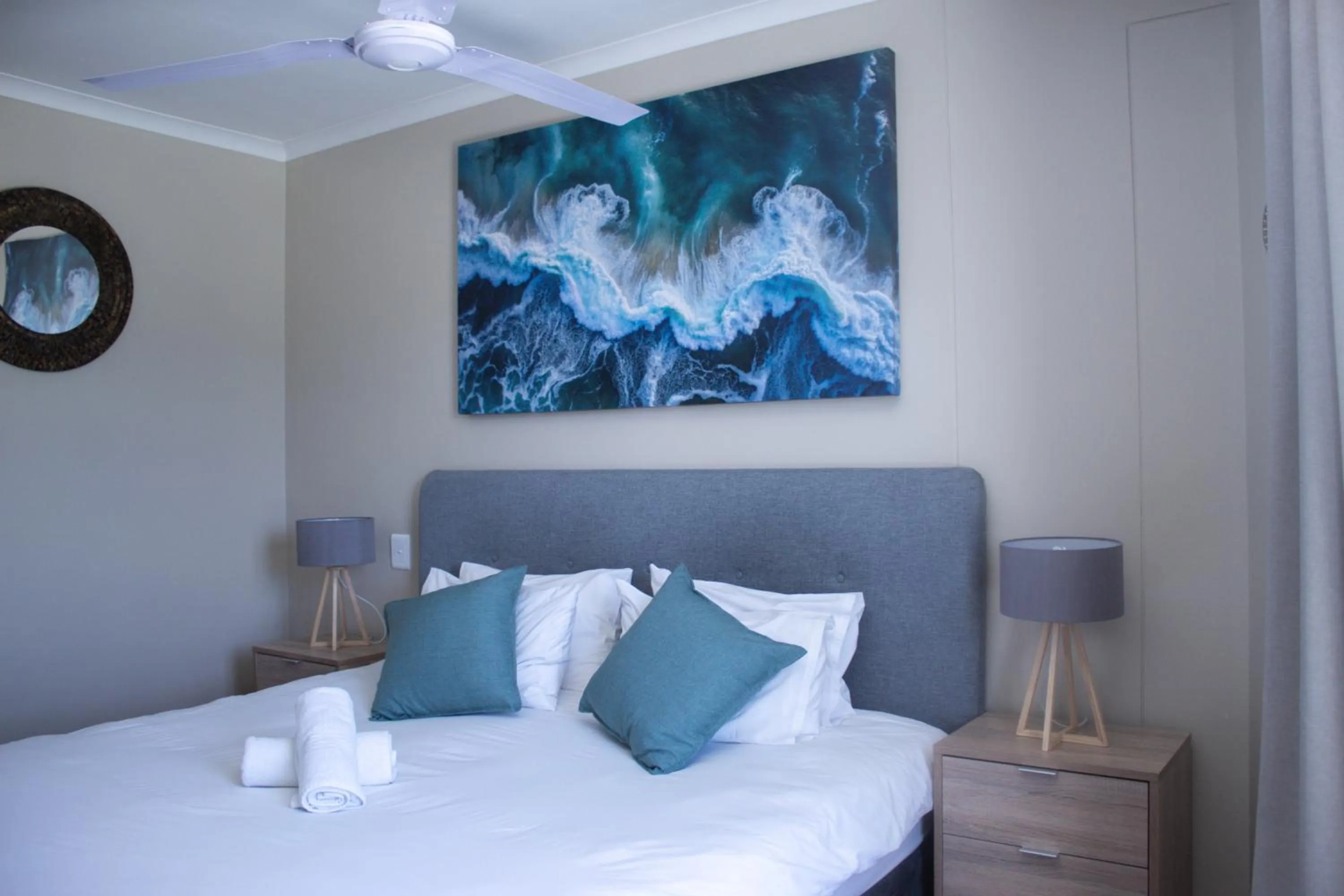 Bed in Ocean Breeze Hotel