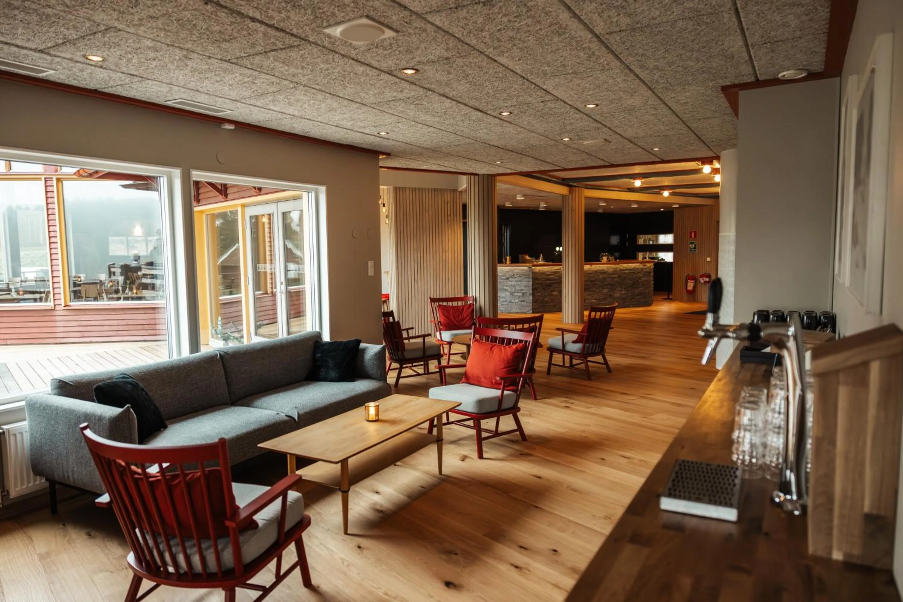 Communal lounge/ TV room in Barken Lodge