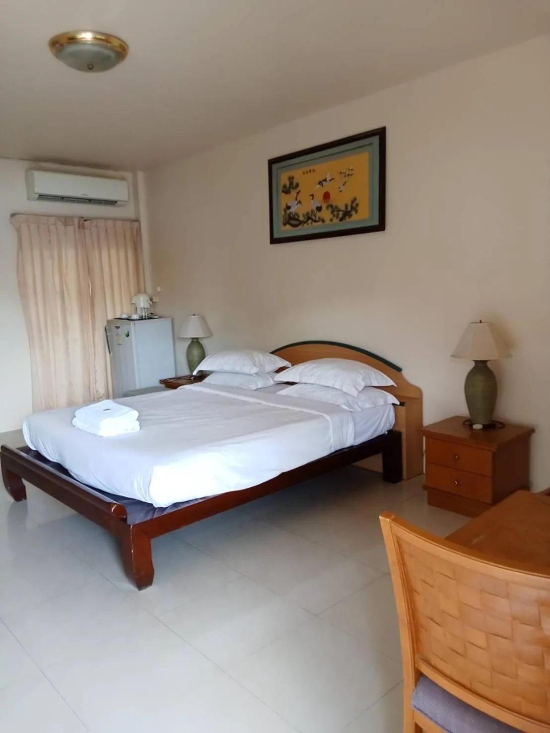 Bed in โรงแรมไทยงามพาเลซ (Thai Ngam Palace Hotel)