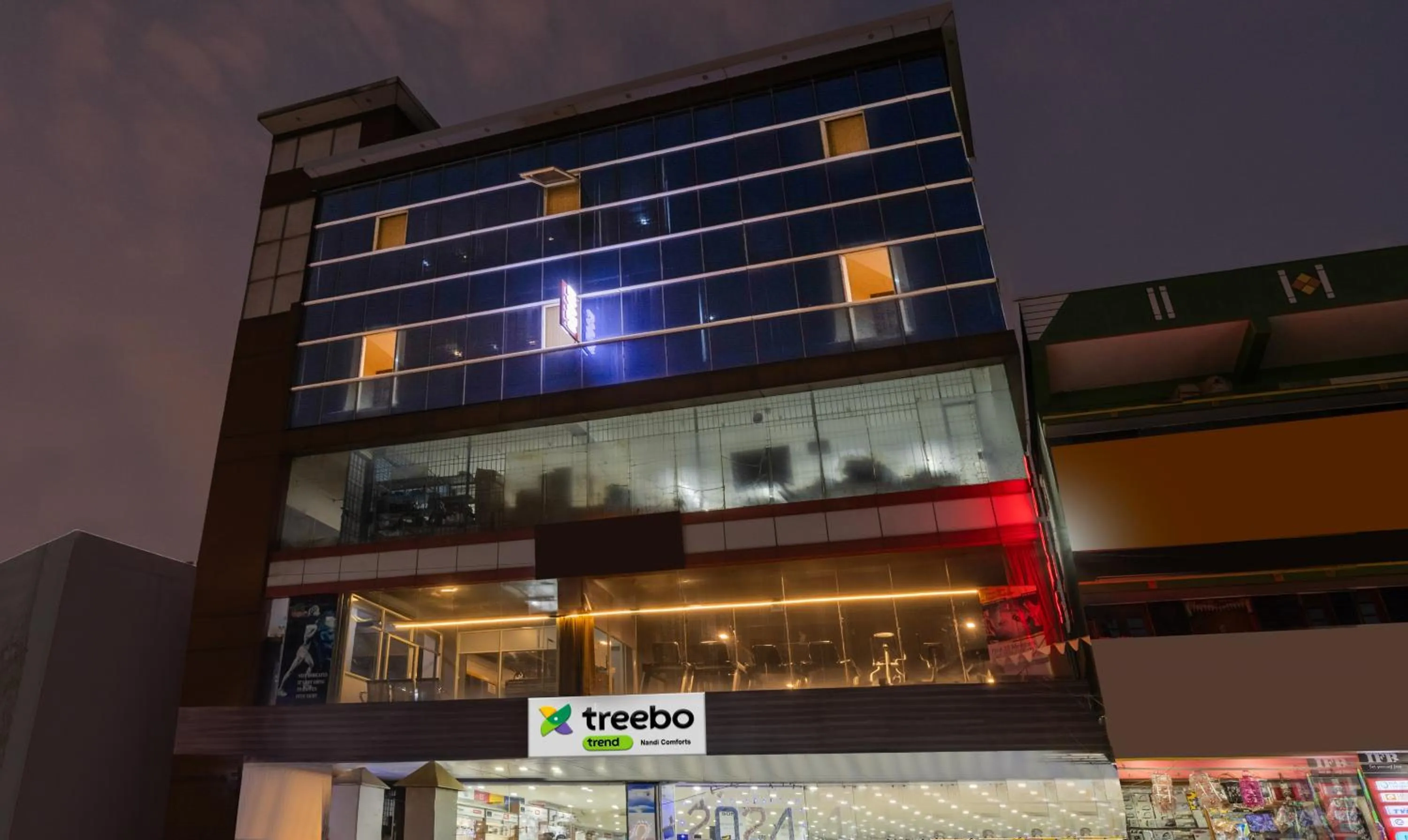 Facade/entrance in Treebo Nandi Comforts, Peenya