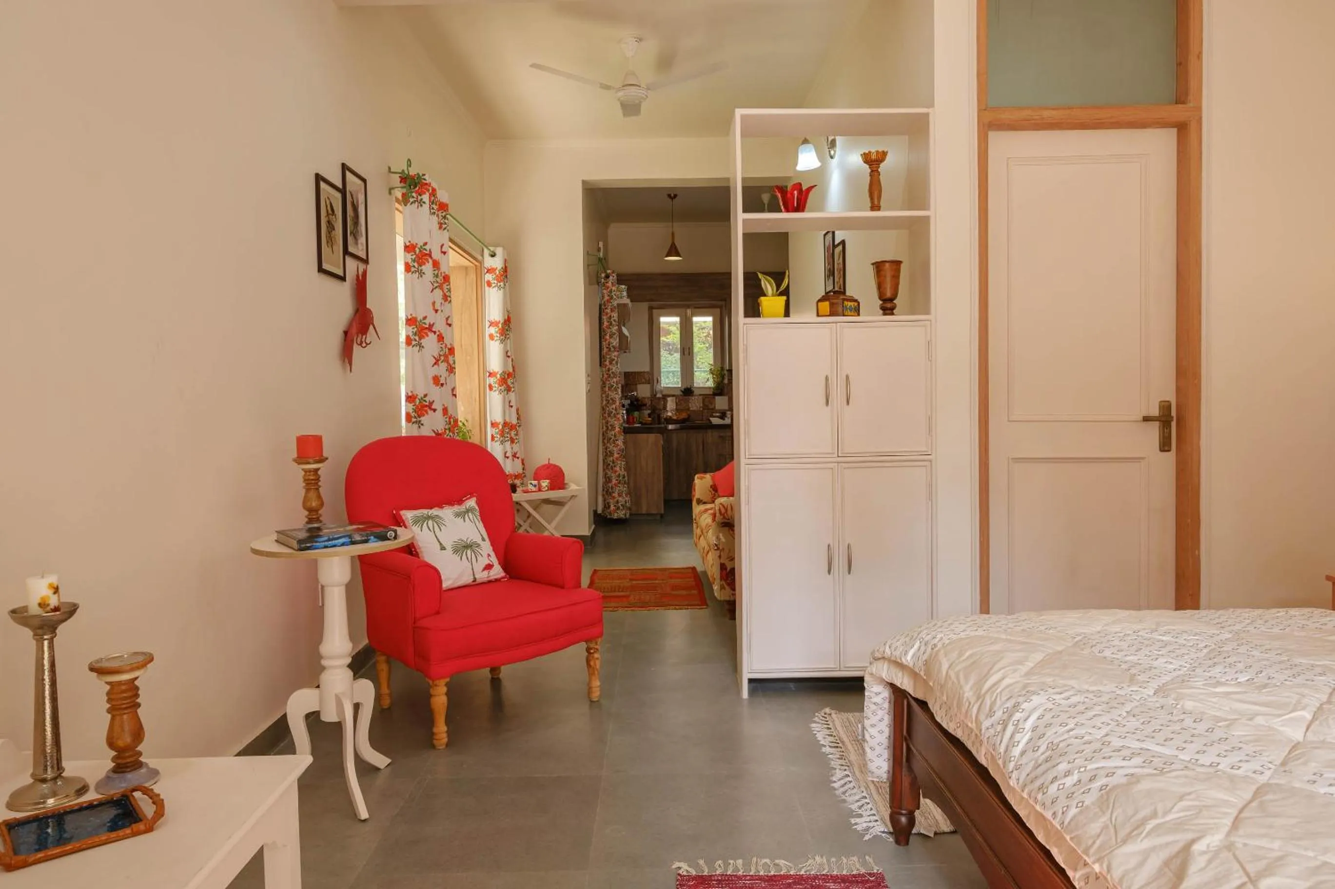 Kitchen or kitchenette, Bed in Shree Nikunj - A Luxury Boutique Homestay in Jaipur