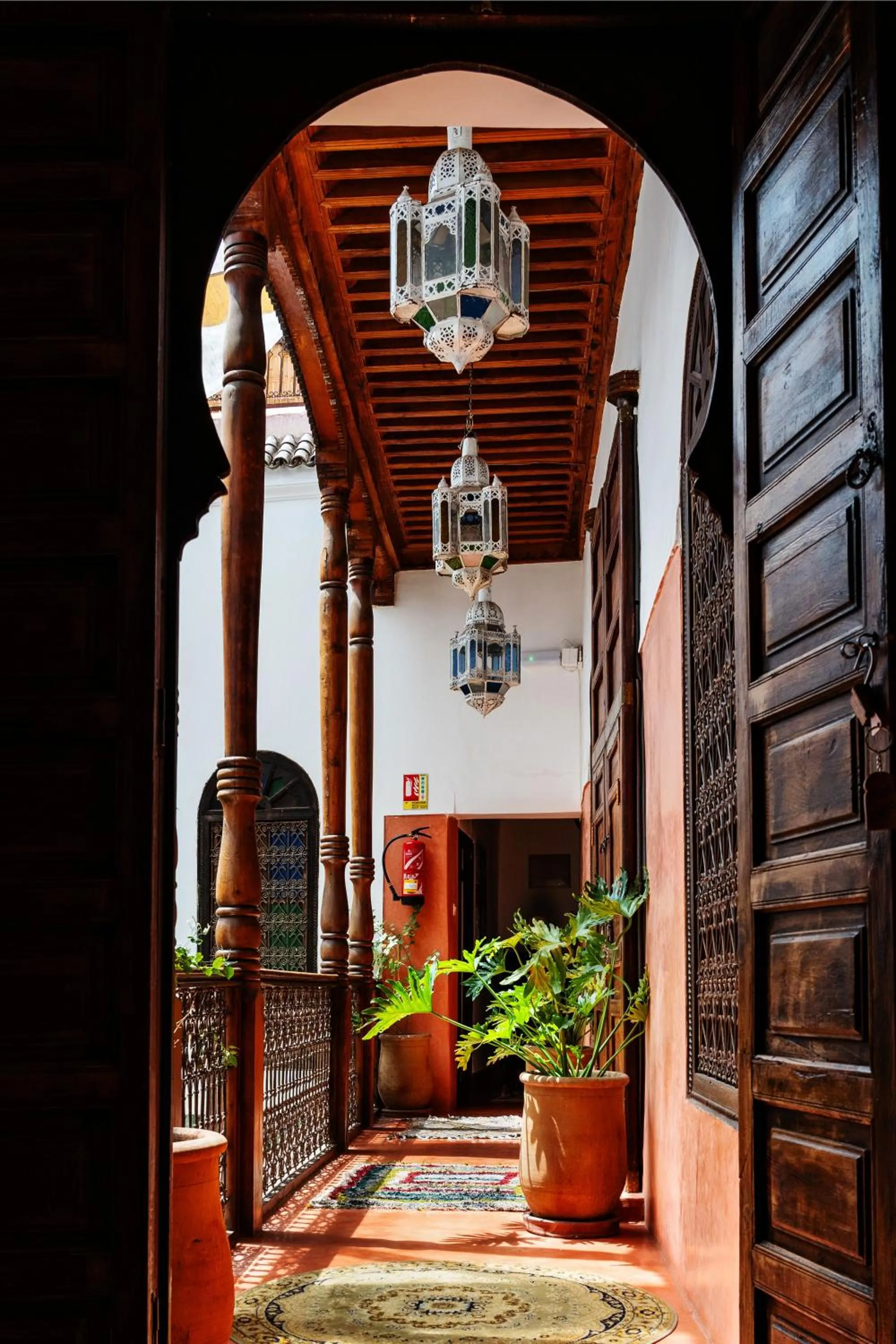 Inner courtyard view in Riad Taghia