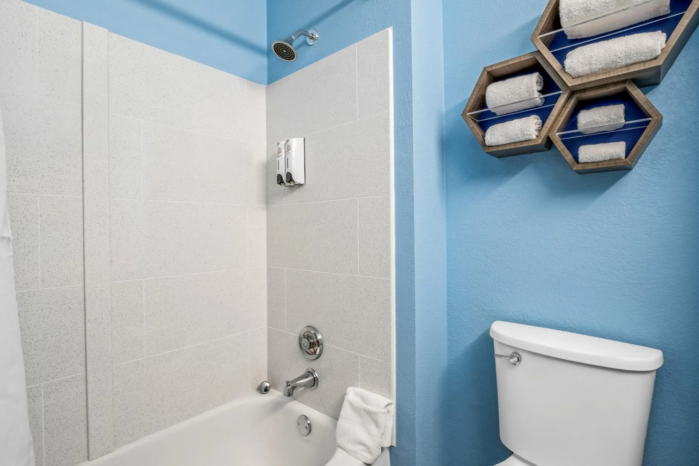 Bathroom in HomeTowne Studios by Red Roof Southfield