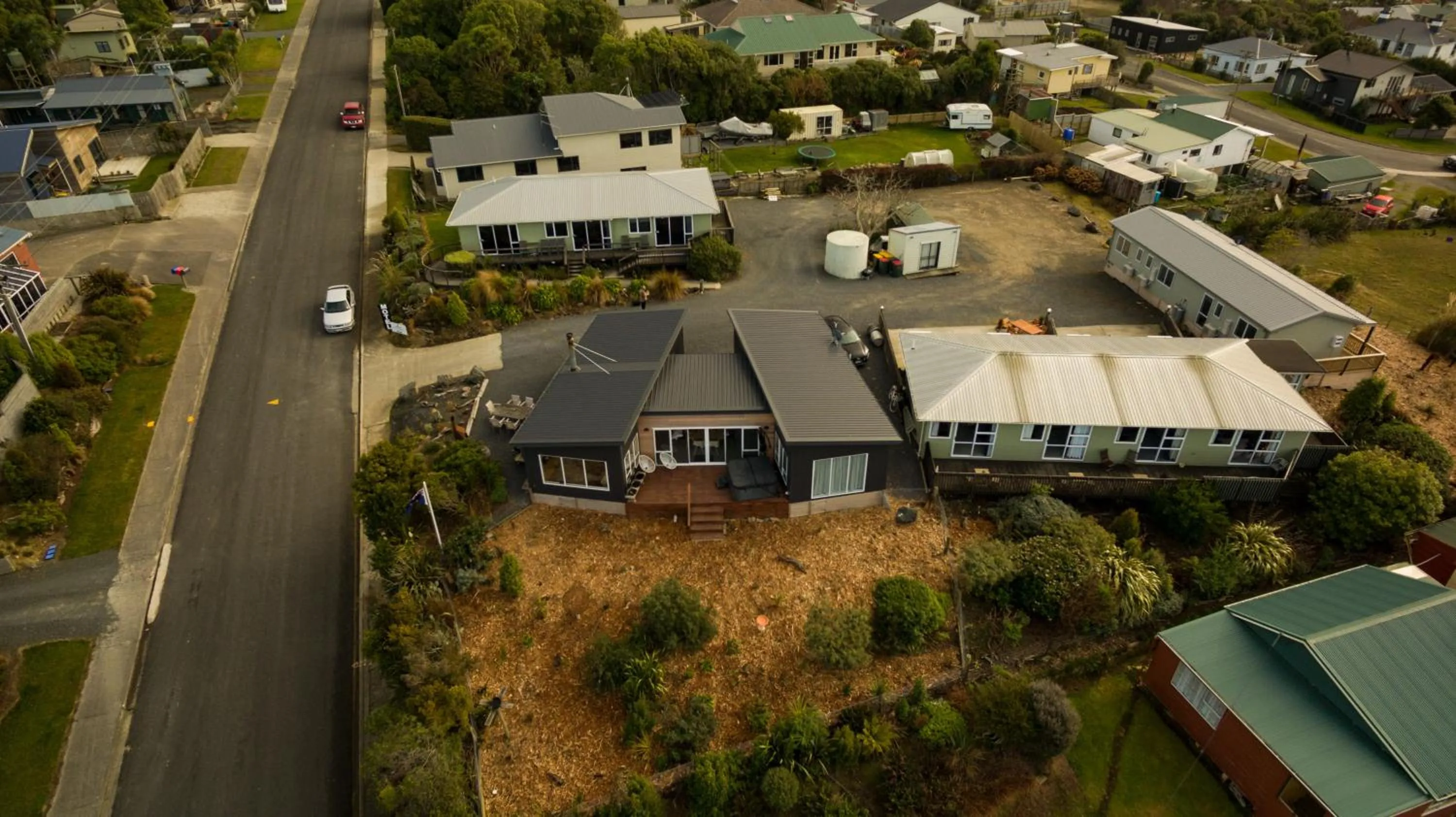 Bird's eye view in Kaka Point Motels