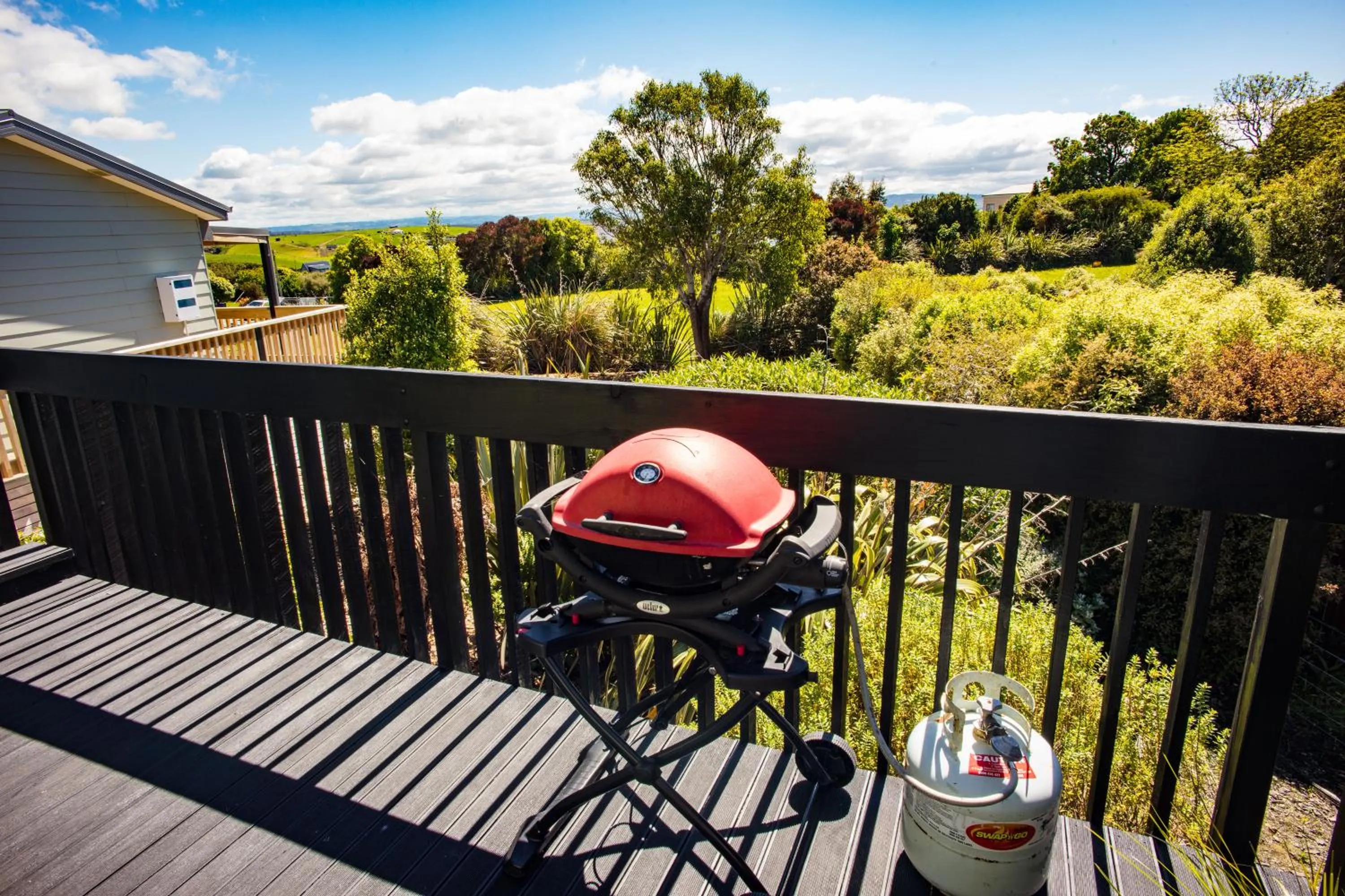 Garden view in Kaka Point Motels