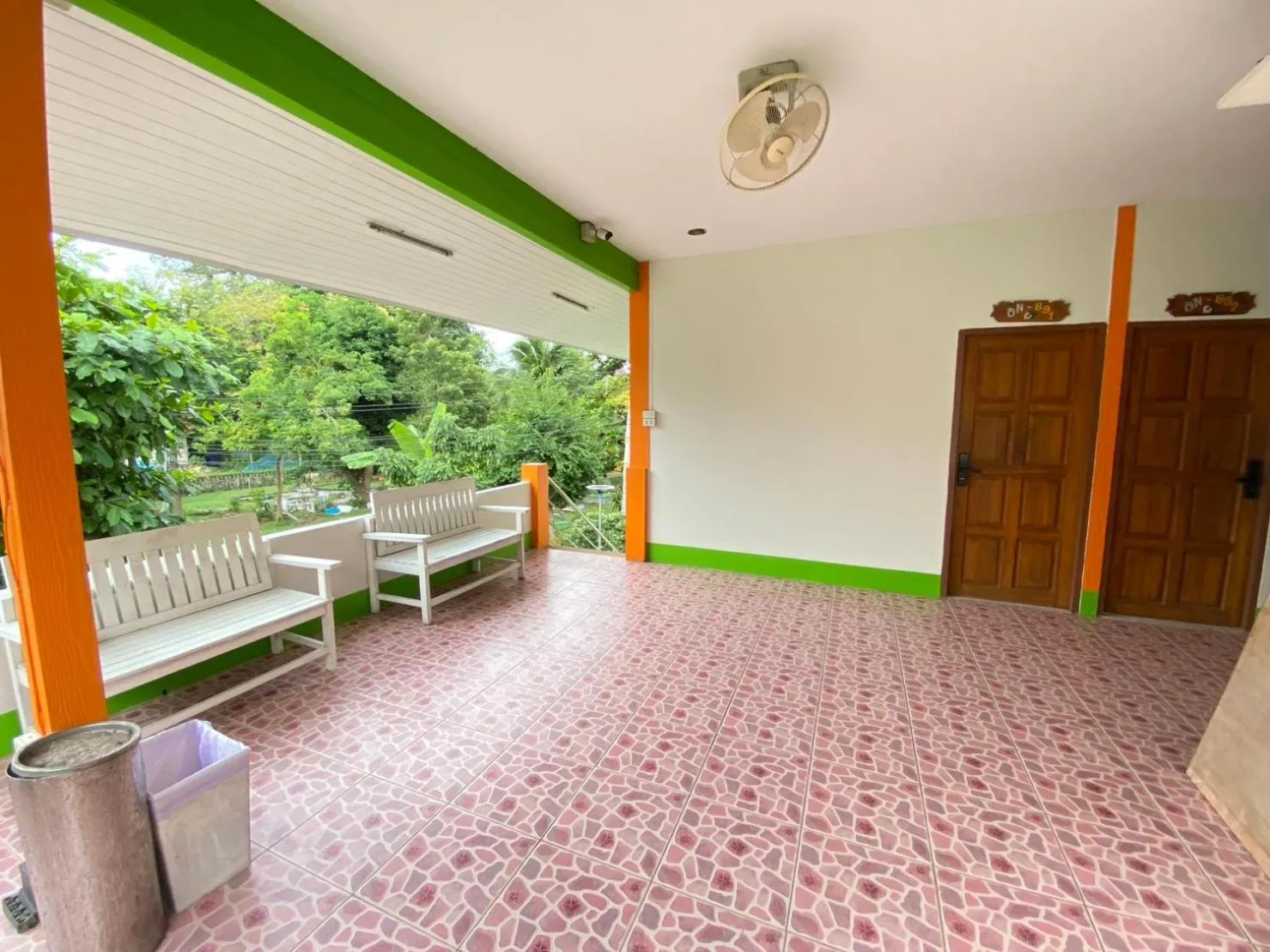 Seating area in Lotus Hostel Beach Koh Tao