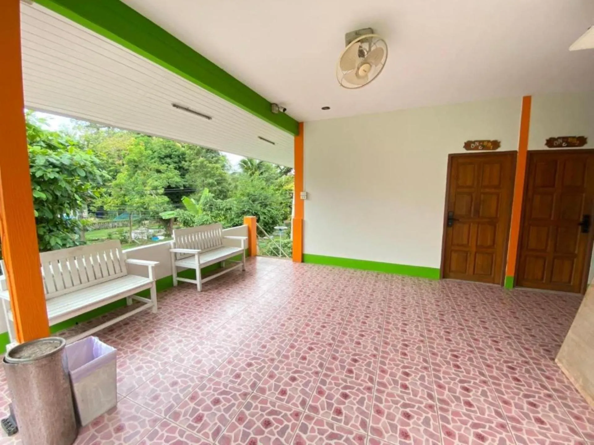 Seating area in Lotus Hostel Beach Koh Tao