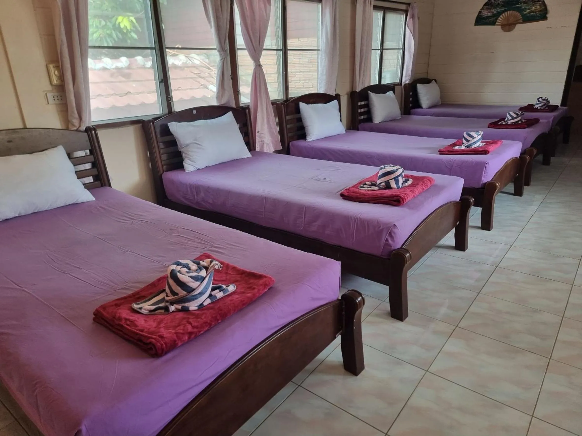 Photo of the whole room, Bed in Lotus Hostel Beach Koh Tao